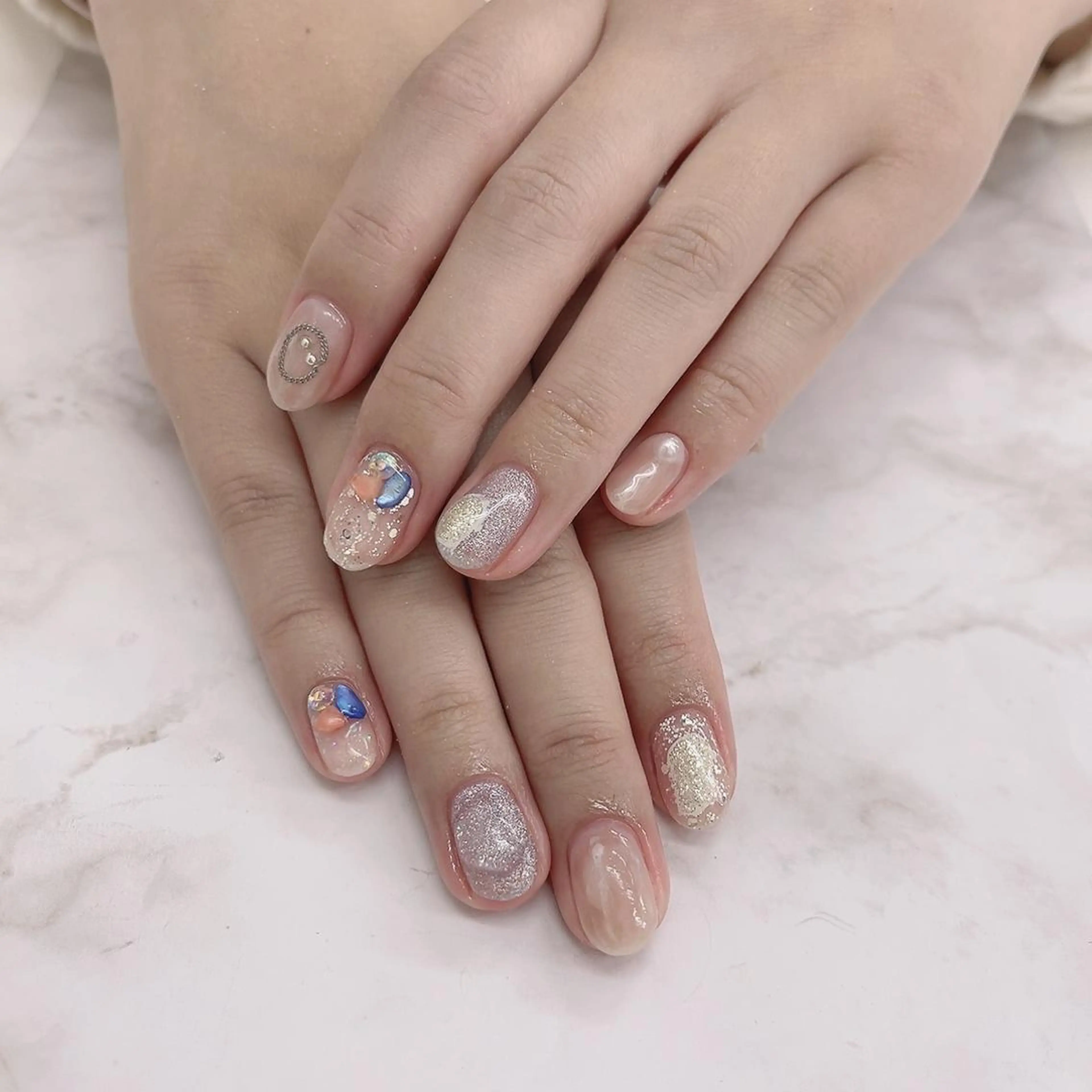 ネイル 🦋ネイルサロン ブラン🌈ゆりのネイルデザイン