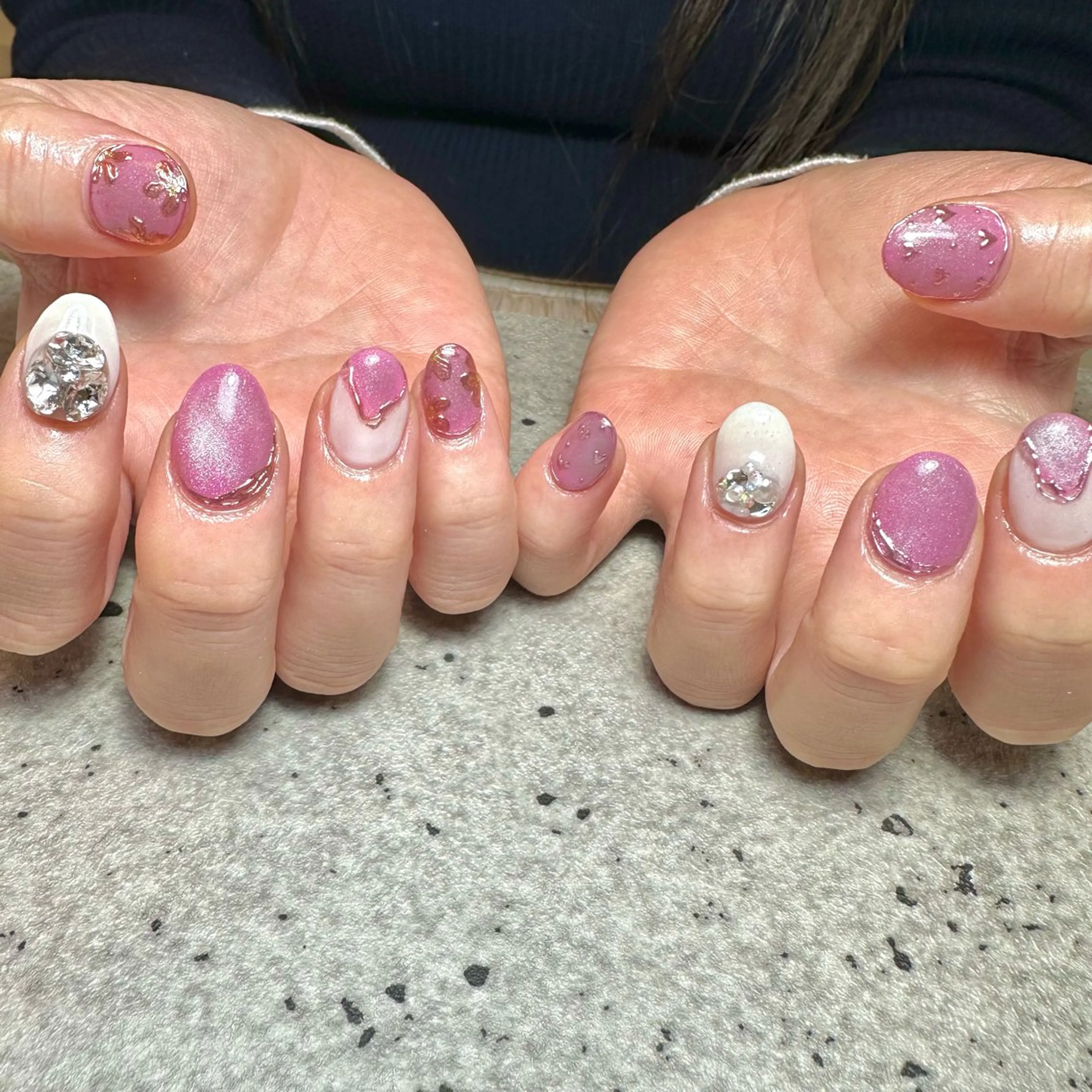 ネイル マグネットネイル ハンドネイル フットネイル GéRanium Harukaのネイルデザイン