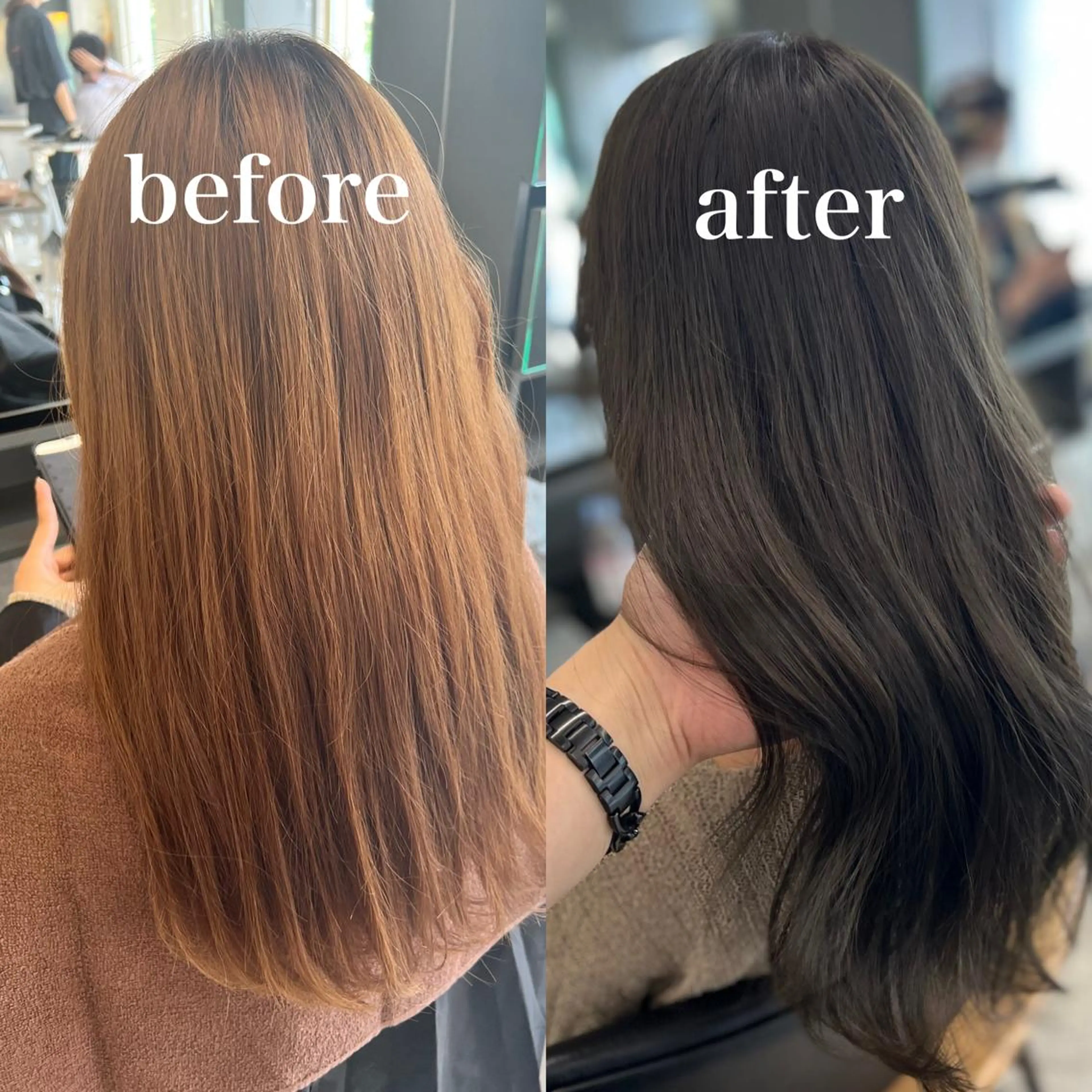 ロング カラー ヘアアレンジ ブリーチ ダブルカラー グレージュ ブリーチなしカラー オリーブグレージュ カット ヘアカラー トリートメント 誰よりも丁寧なカット 🍀小林輝のヘアスタイル