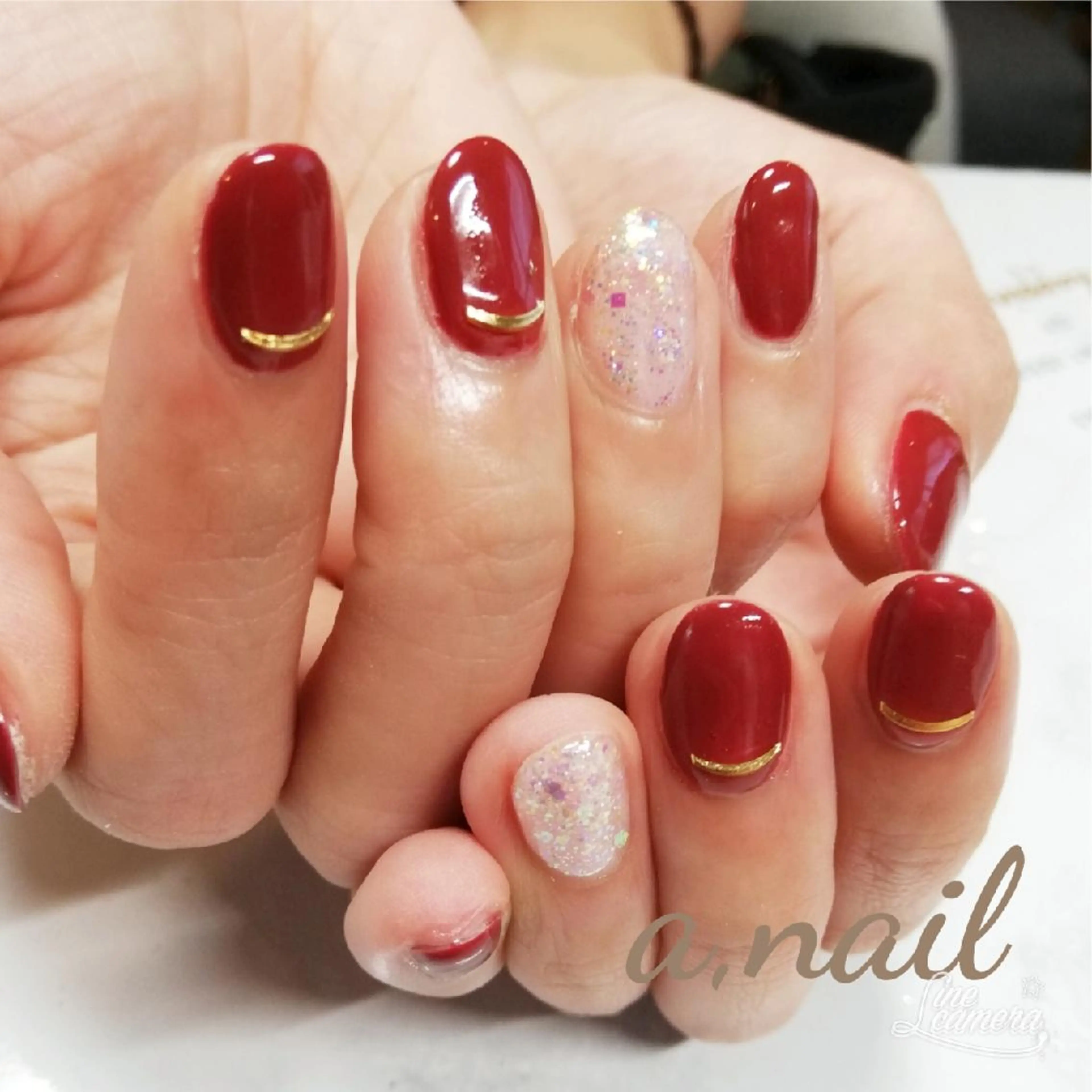 ネイル ストーンネイル ハンドネイル ネイルサロン エーネイルのネイルデザイン