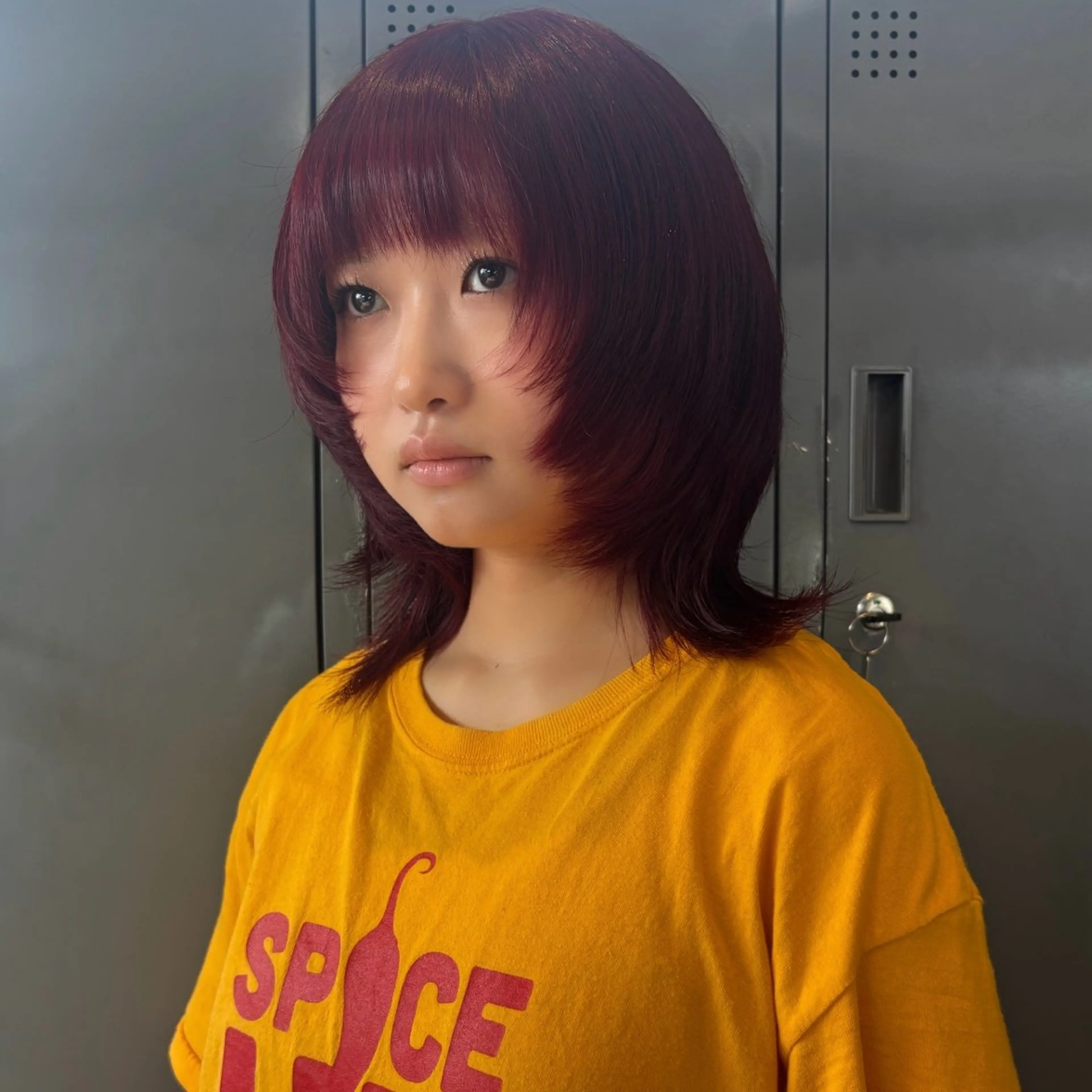 ミディアム カット ヘアカラー トリートメント ☘️かわいいハイトー ン☘️nonokaのヘアスタイル