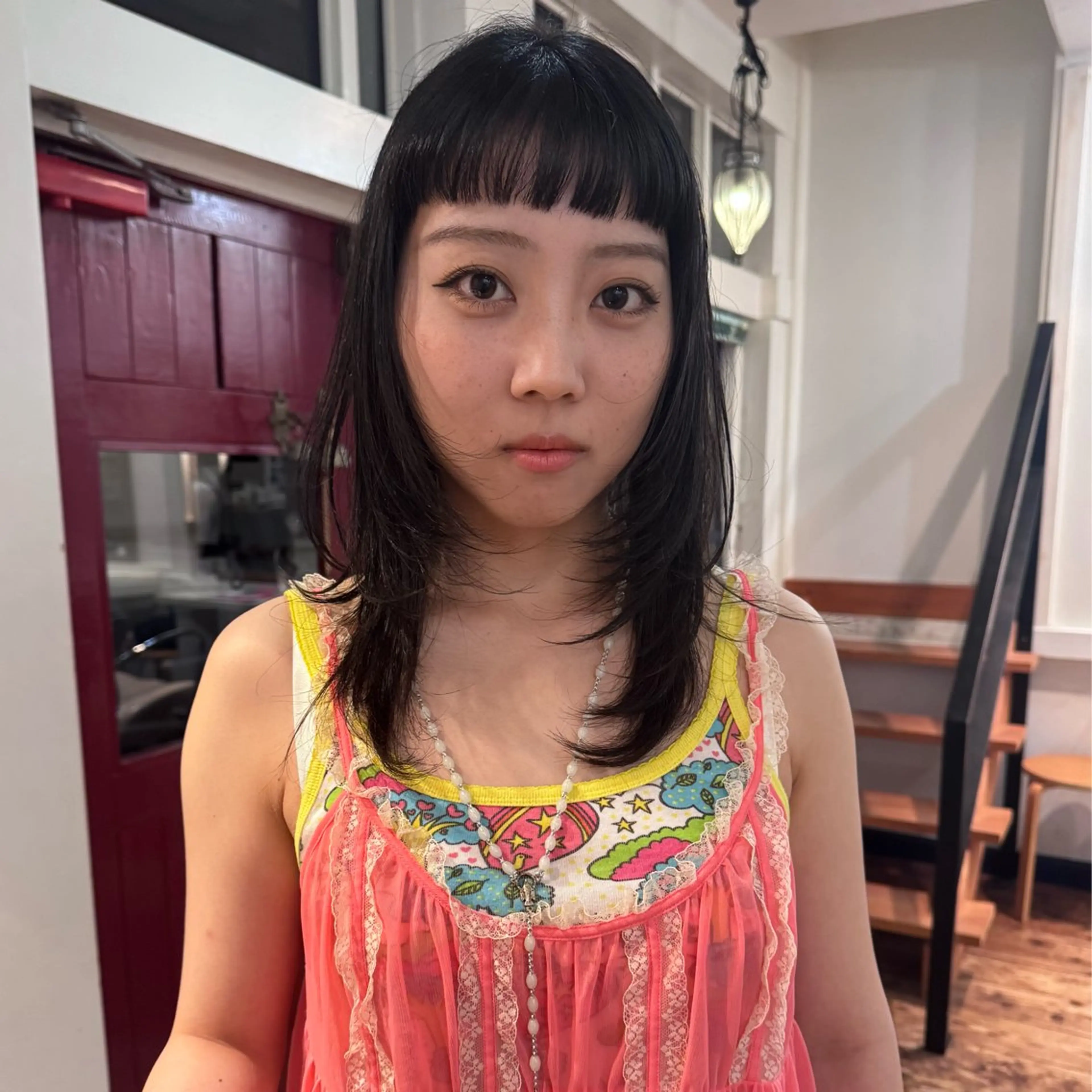 セミロング カット トリートメント Lilu しずくのヘアスタイル