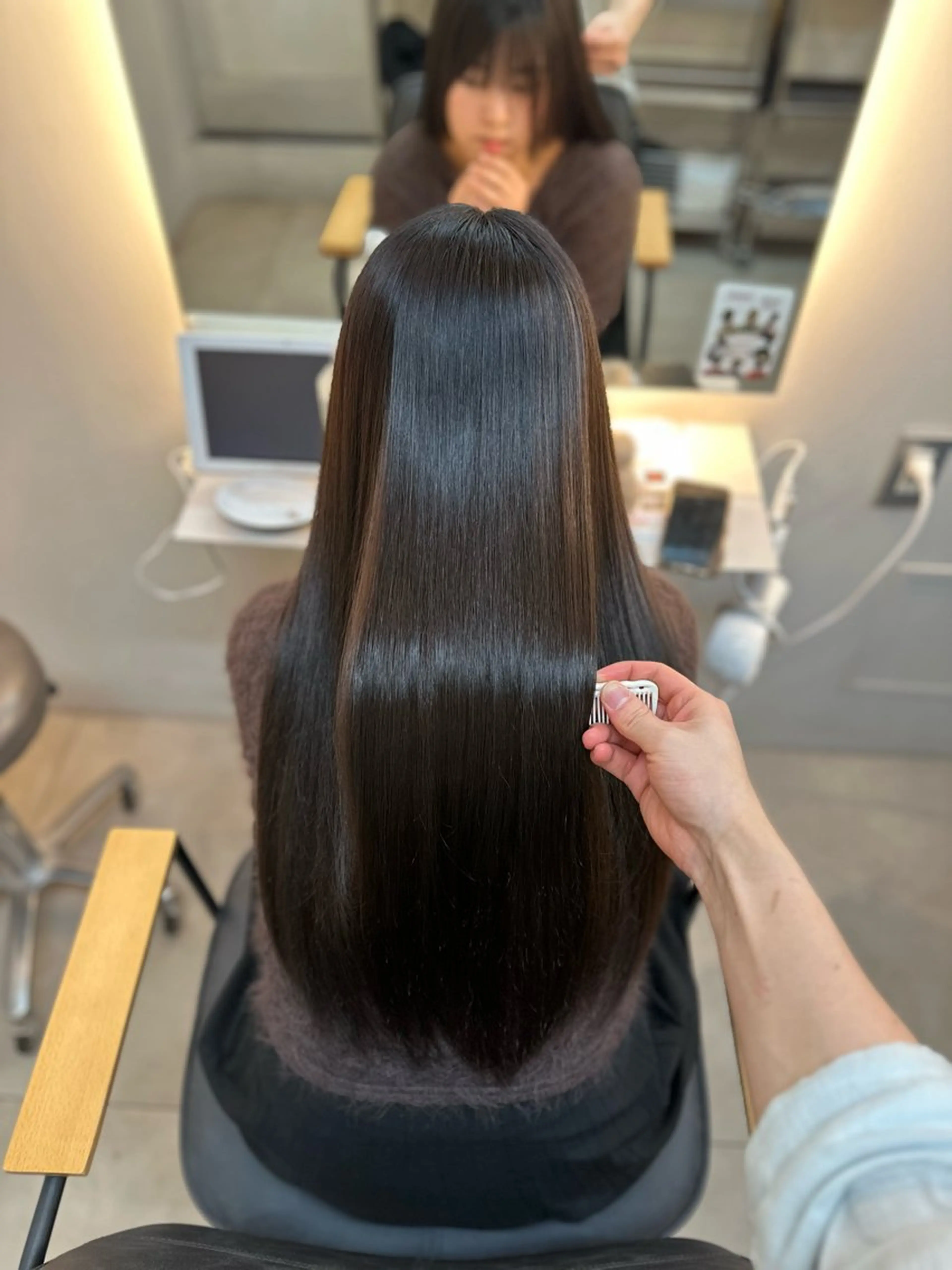 ロング 髪質改善 縮毛矯正 トリートメント 木下 泰乙のヘアスタイル