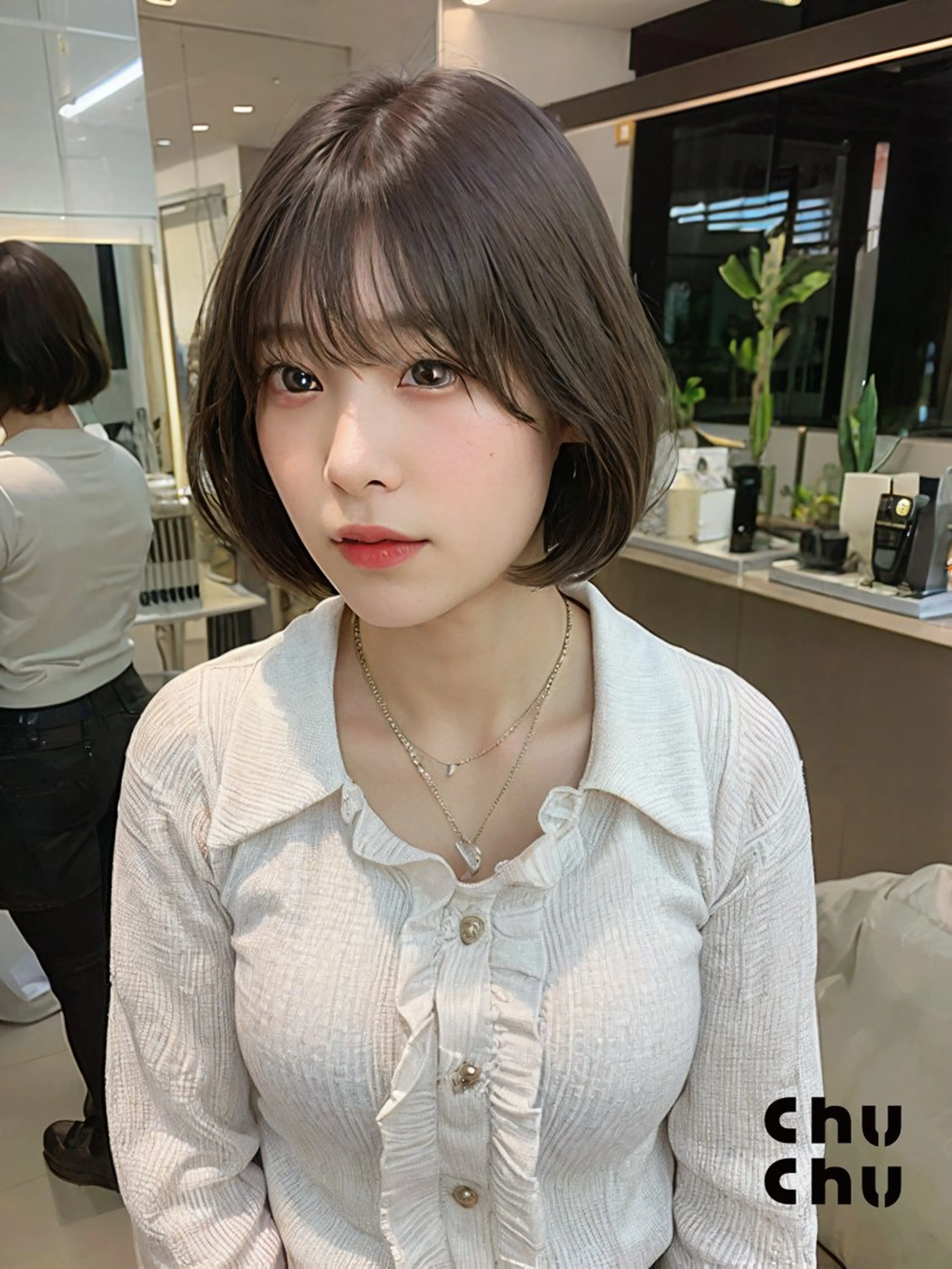 ミディアム 縮毛矯正/韓国ヘア /ブリーチ/ヒロのヘアスタイル