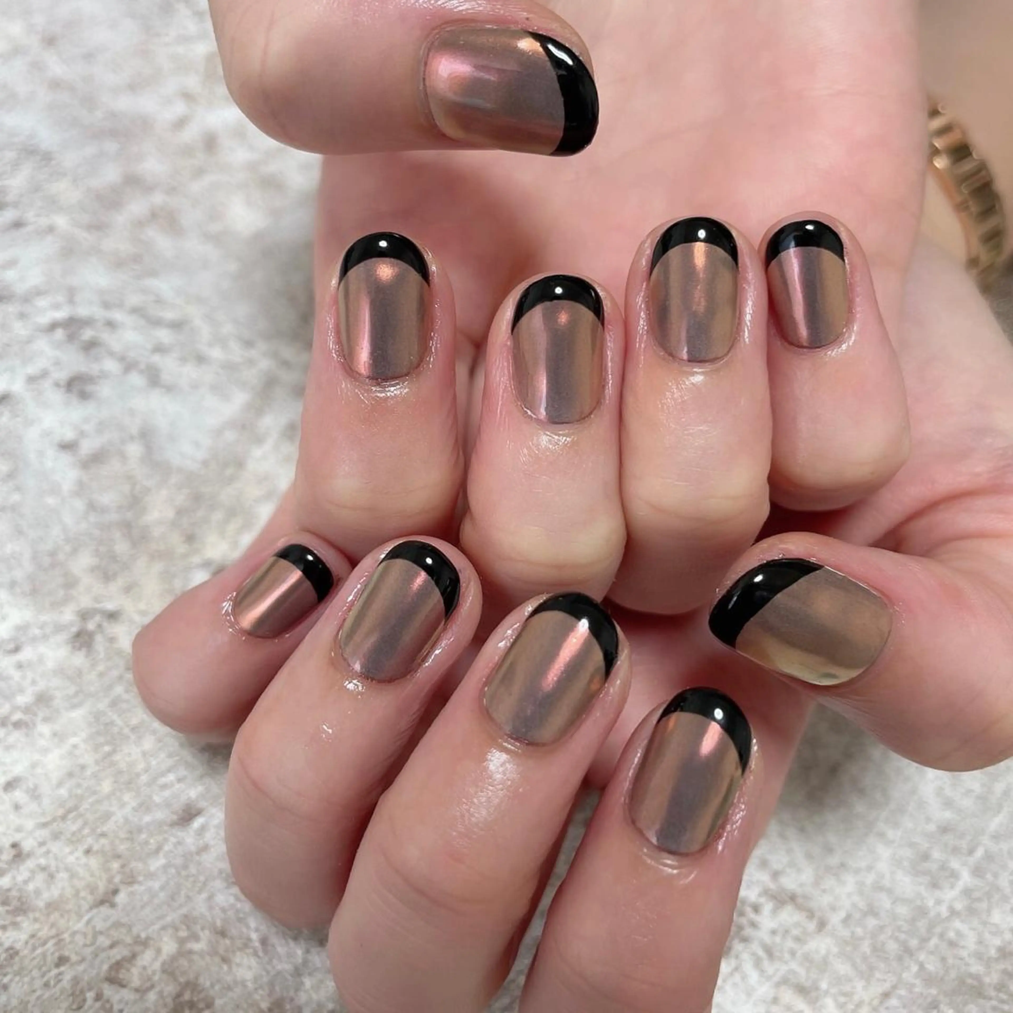 ネイル フレンチネイル ミラーネイル ハンドネイル lilbondir. chiharuのネイルデザイン