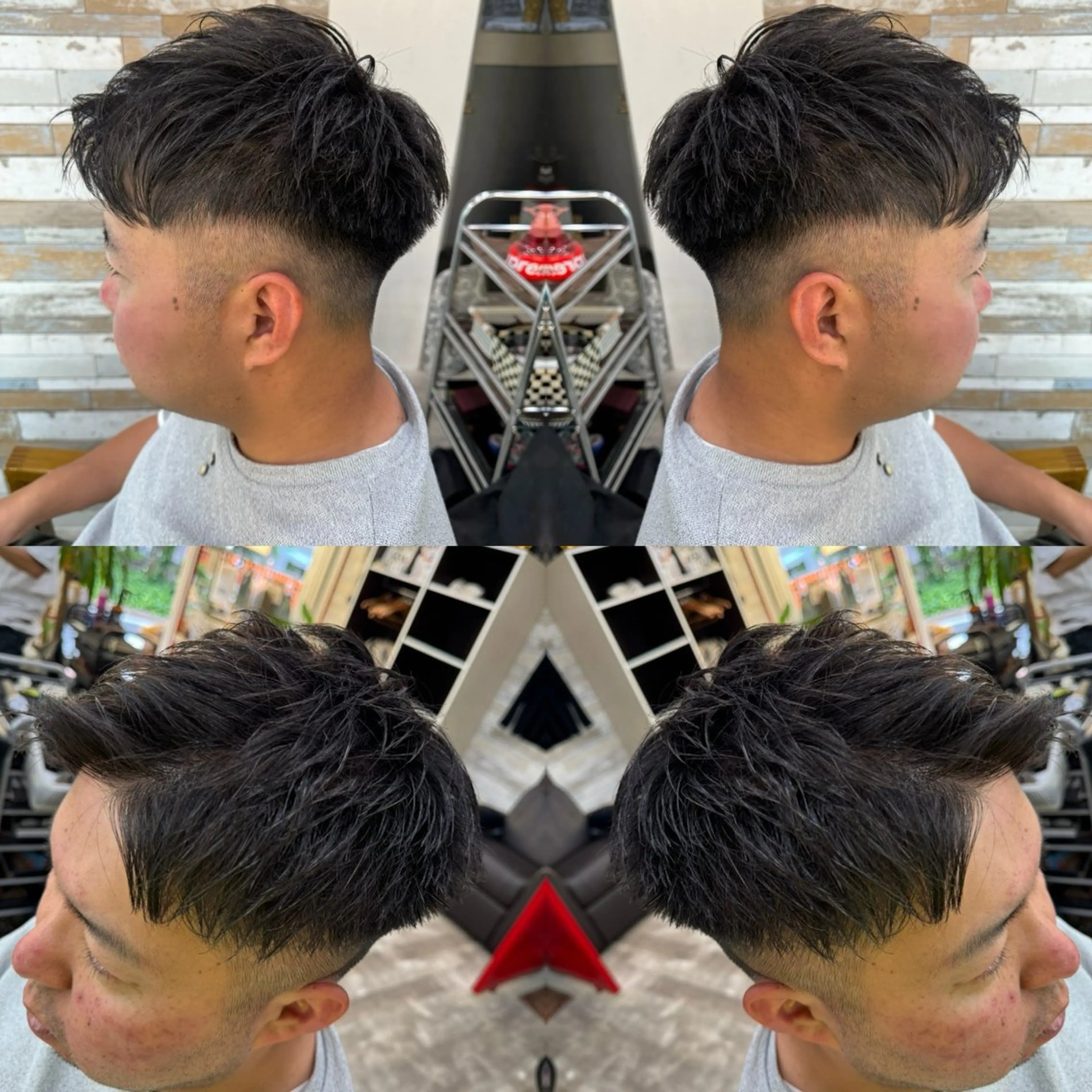 ショート メンズ カット "PEPPU "所属・派手髪、ハイトーン ショートヘアShinのヘアスタイル