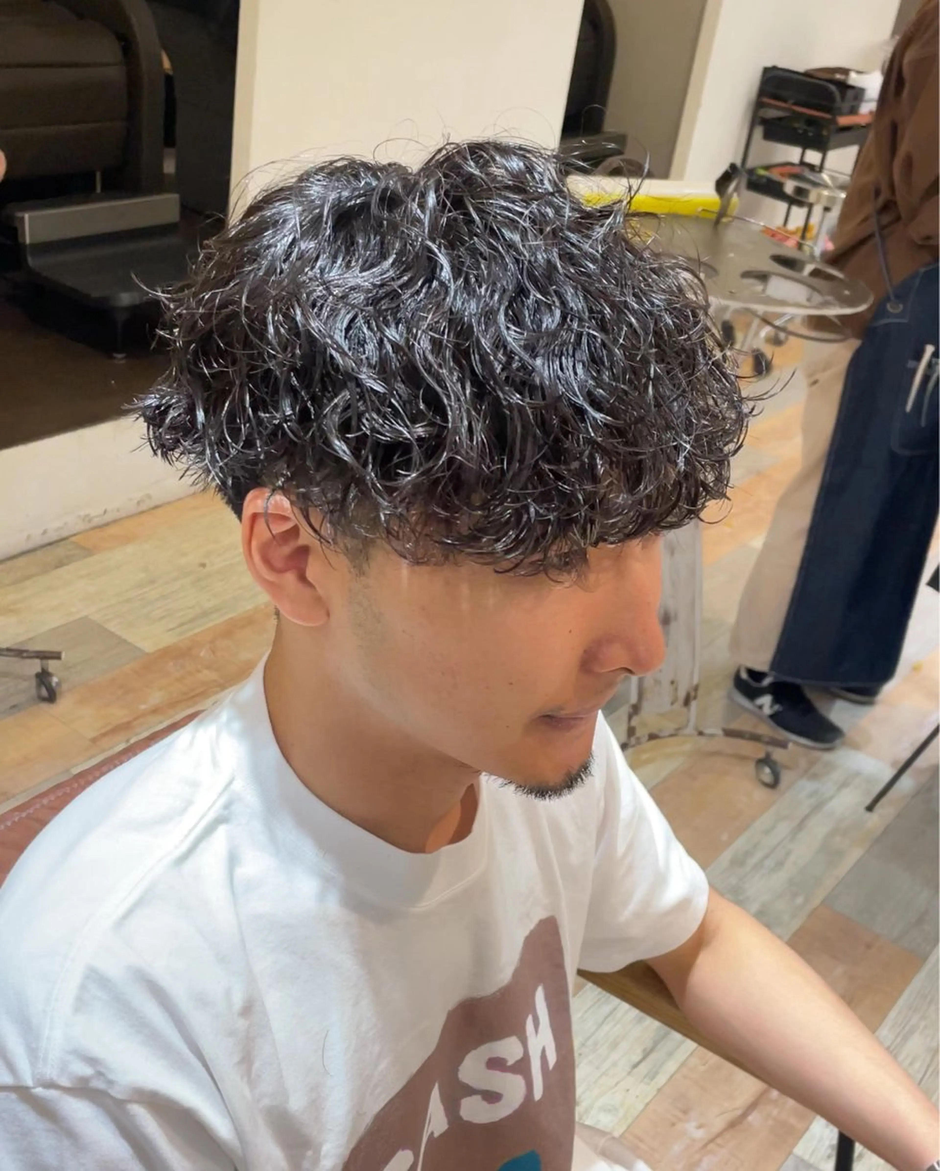 メンズ 波巻きスパイラル/ メンズパーマ/ゆうひのヘアスタイル