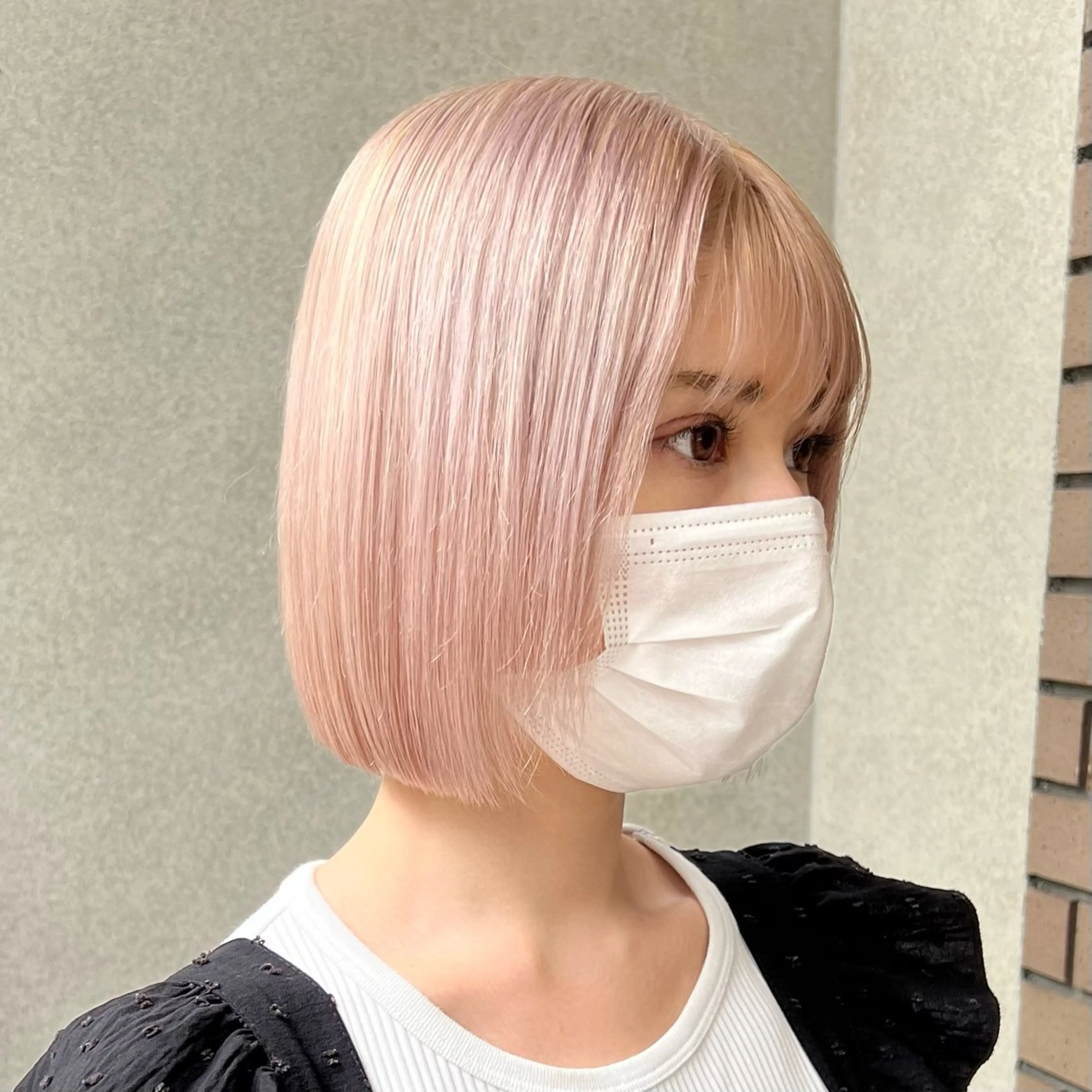ショート 切りっぱなしボブ ボブ カット 🌈髪質改善特化🌈 縮毛矯正/原口純平のヘアスタイル