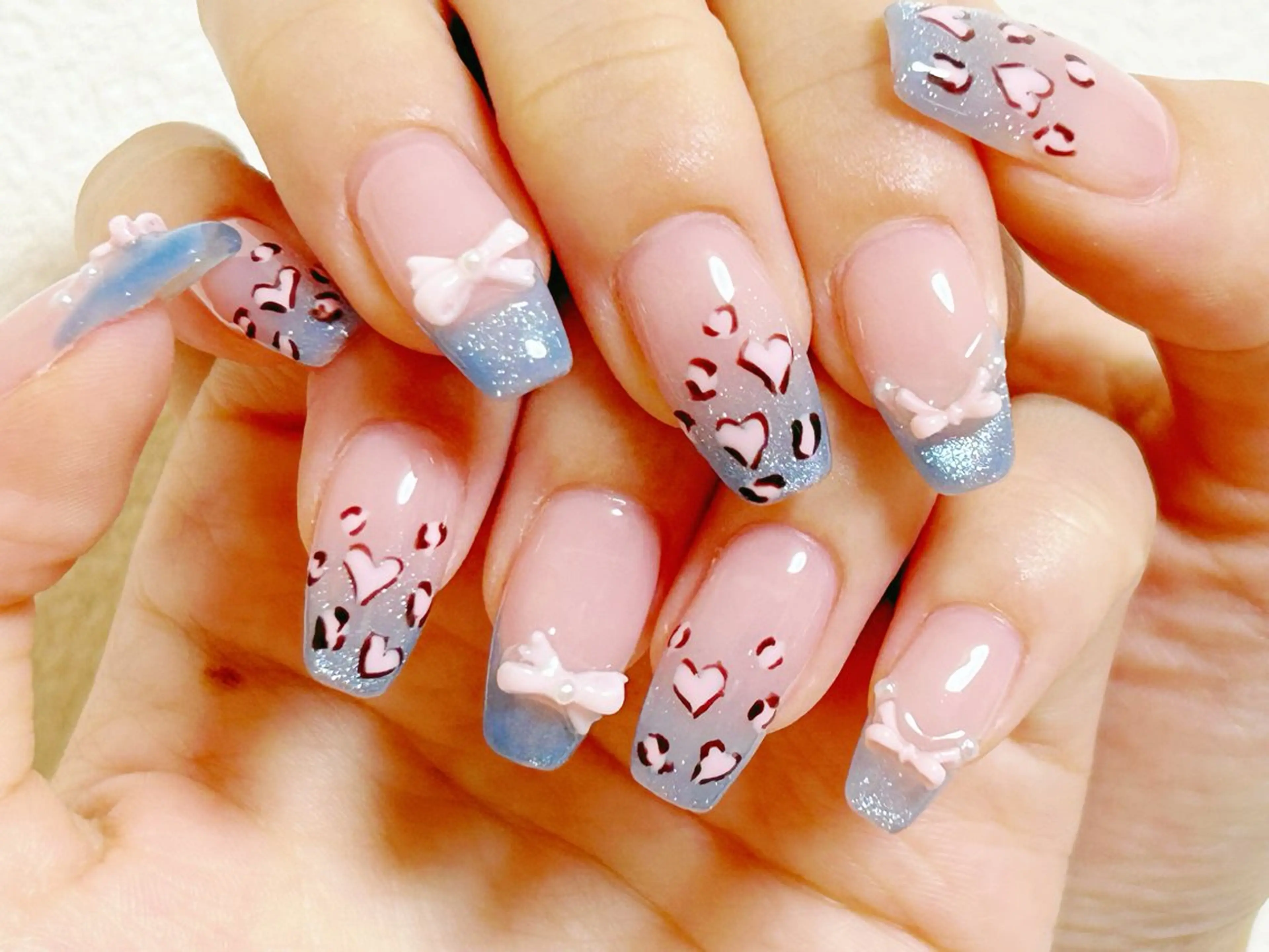 ネイル アートネイル チークネイル 成人式 入学式 長さ出し ハンドネイル Lino Nailのネイルデザイン