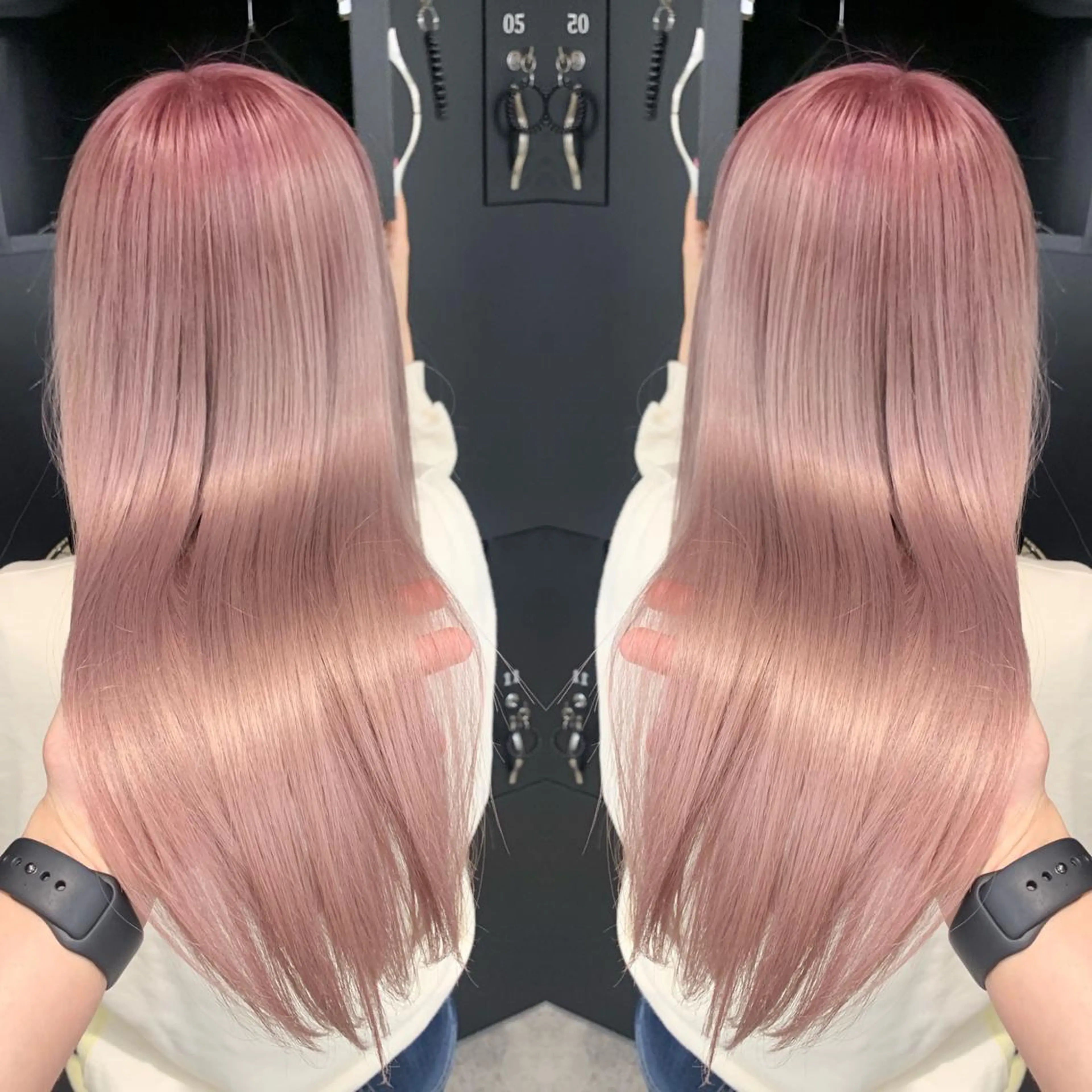 ロング カラー ヘアカラー トリートメント 及川シゲル 髪質改善講師のヘアスタイル