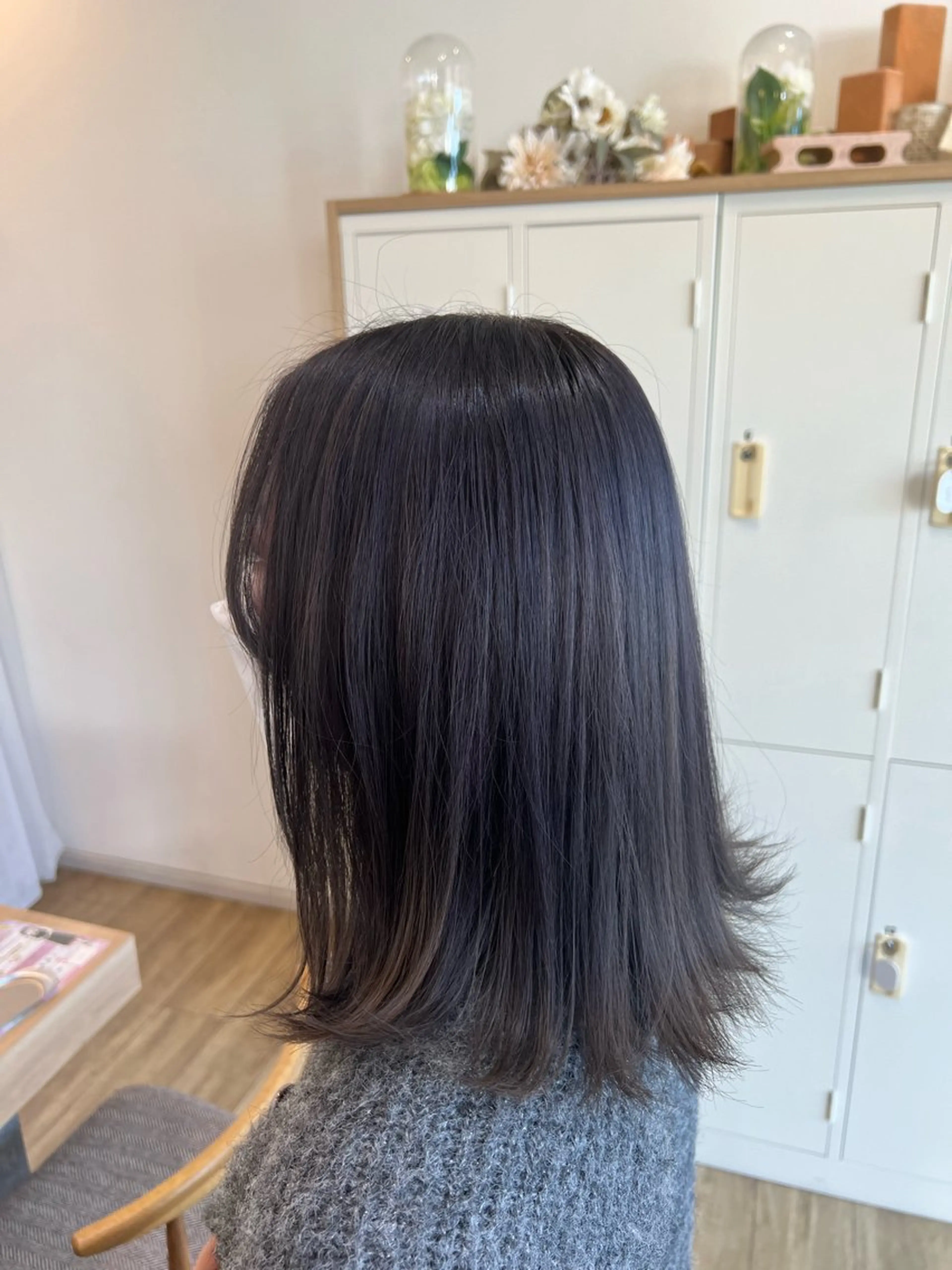 ミディアム カラー ヘアカラー ハイトーンカラー 坂本 翼のヘアスタイル