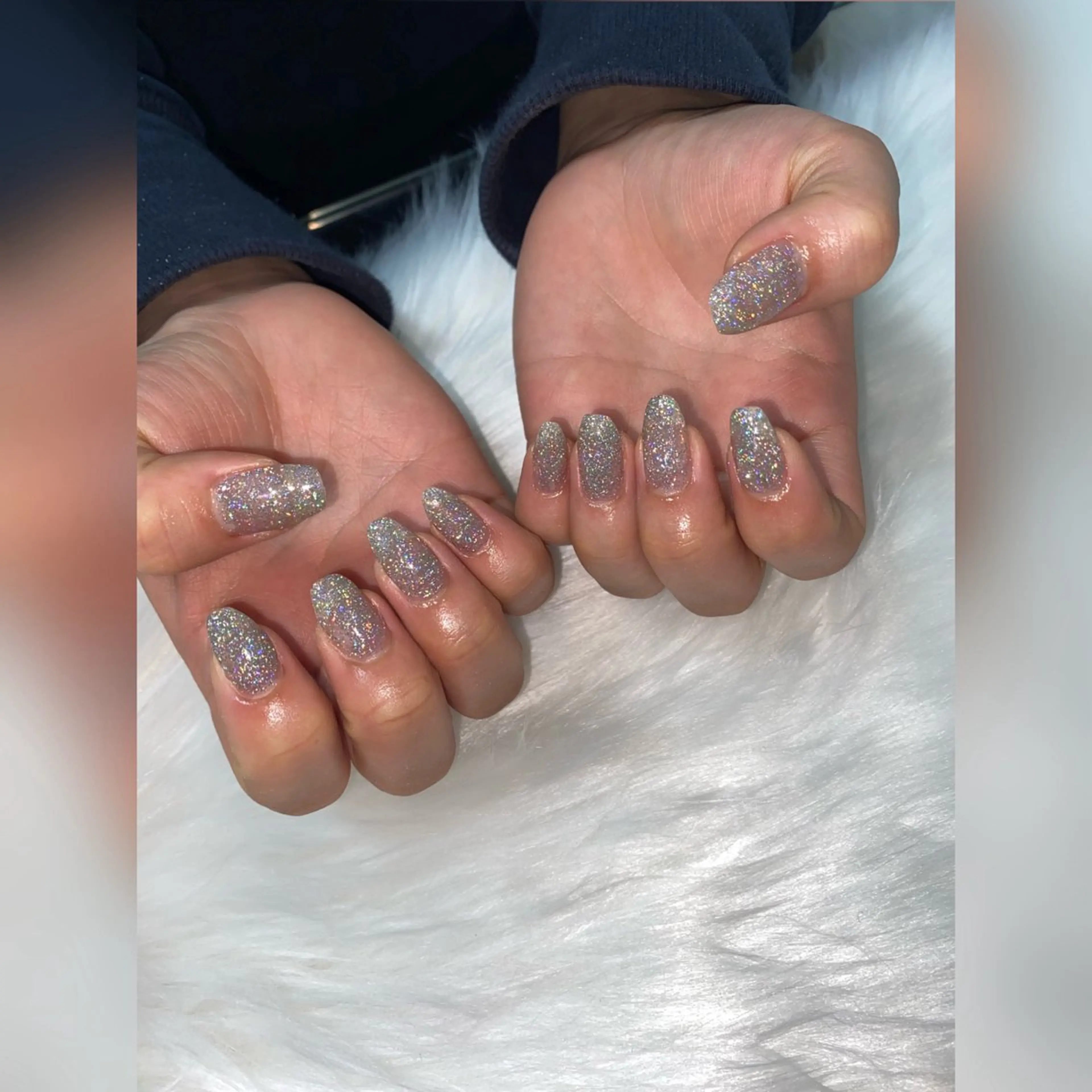 ネイル フラッシュネイル ワンカラーネイル 冬ネイル LittleMimi Nails安土のネイルデザイン