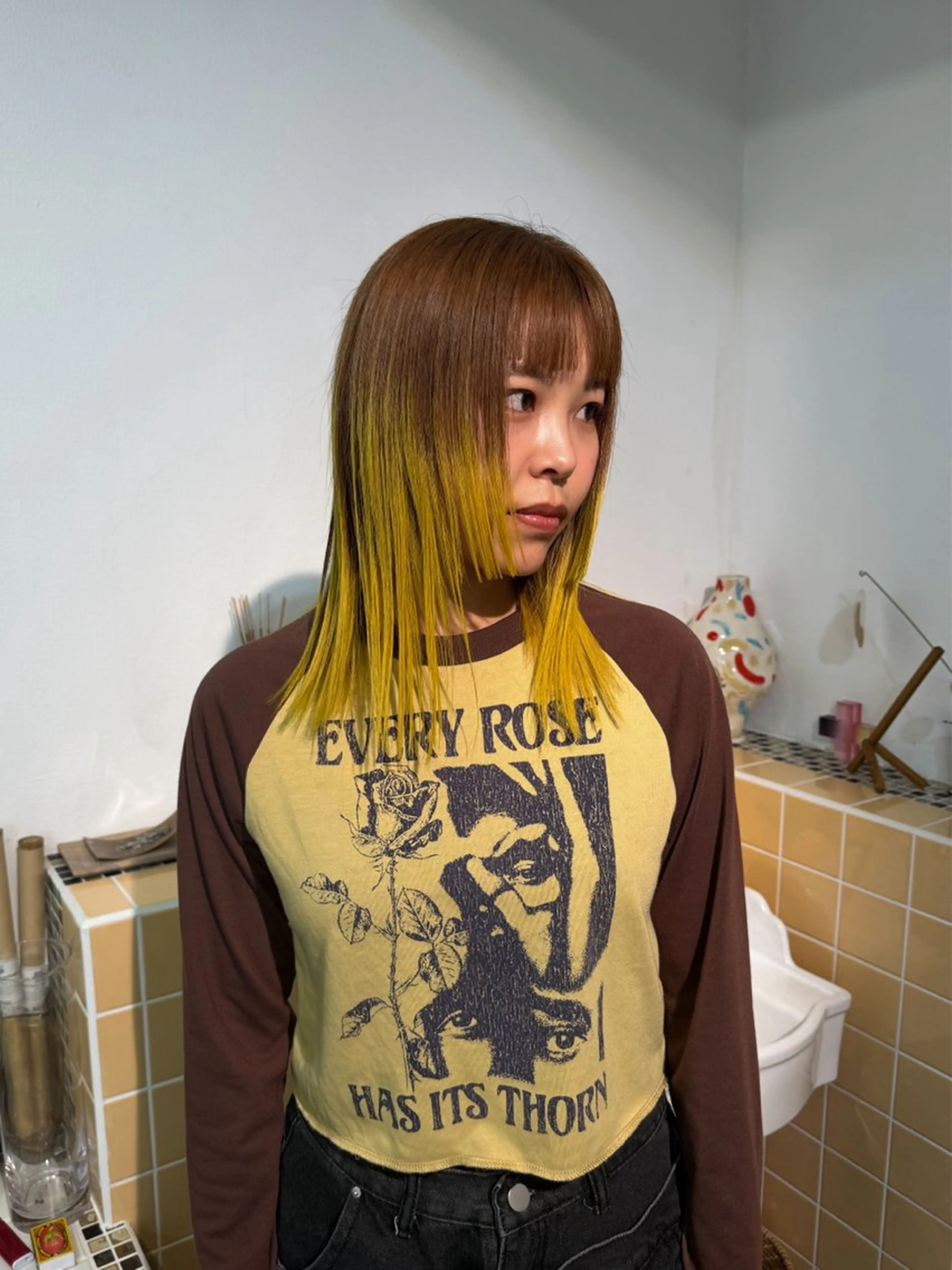 ミディアム カラー ブリーチ カット ヘアカラー Seeknext // Rukaのヘアスタイル