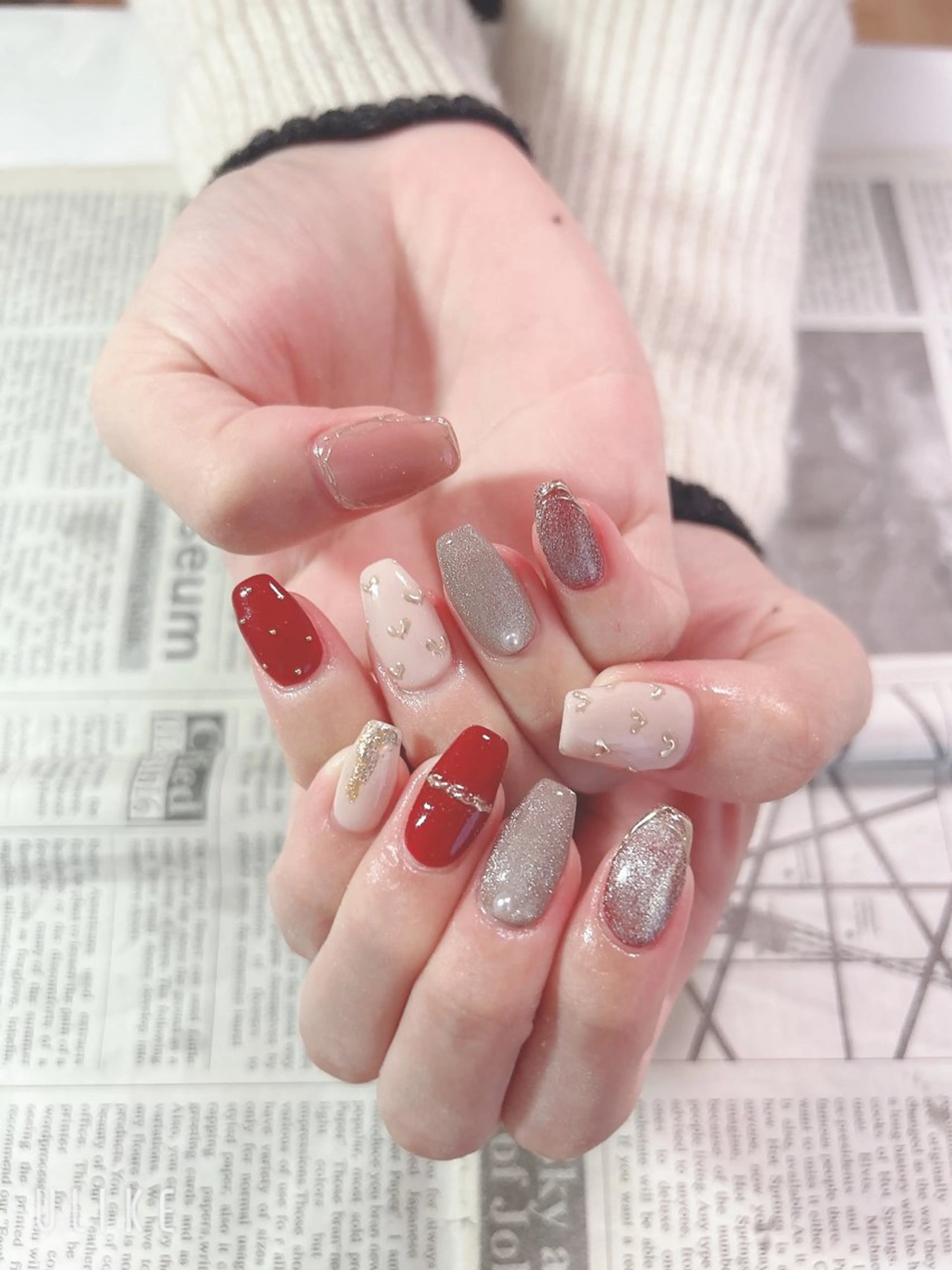 ネイル ミラーネイル ハンドネイル ハンドケア 森山 舞のネイルデザイン