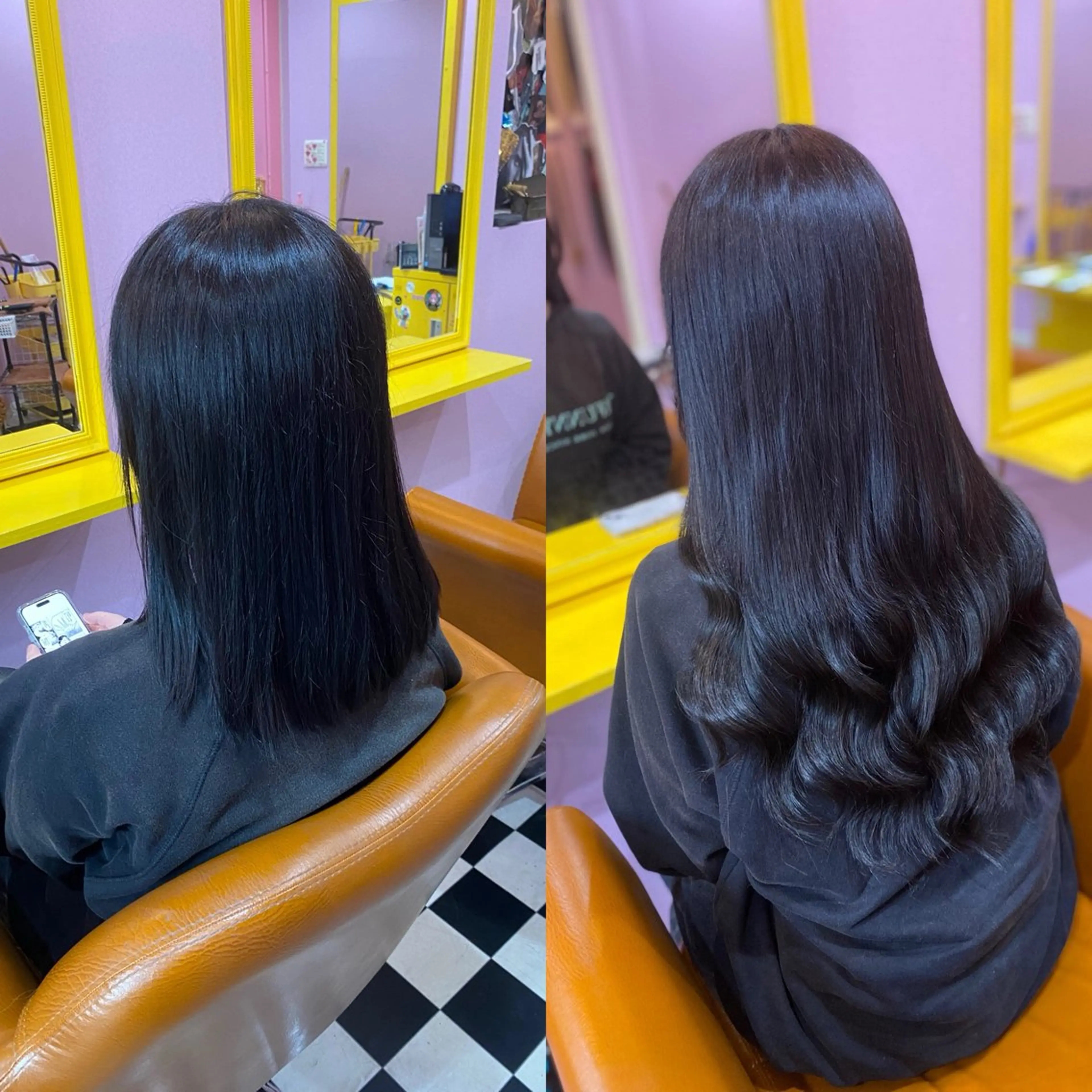 セミロング チビ編み込みエクステ どぅ〜す/YUIのヘアスタイル