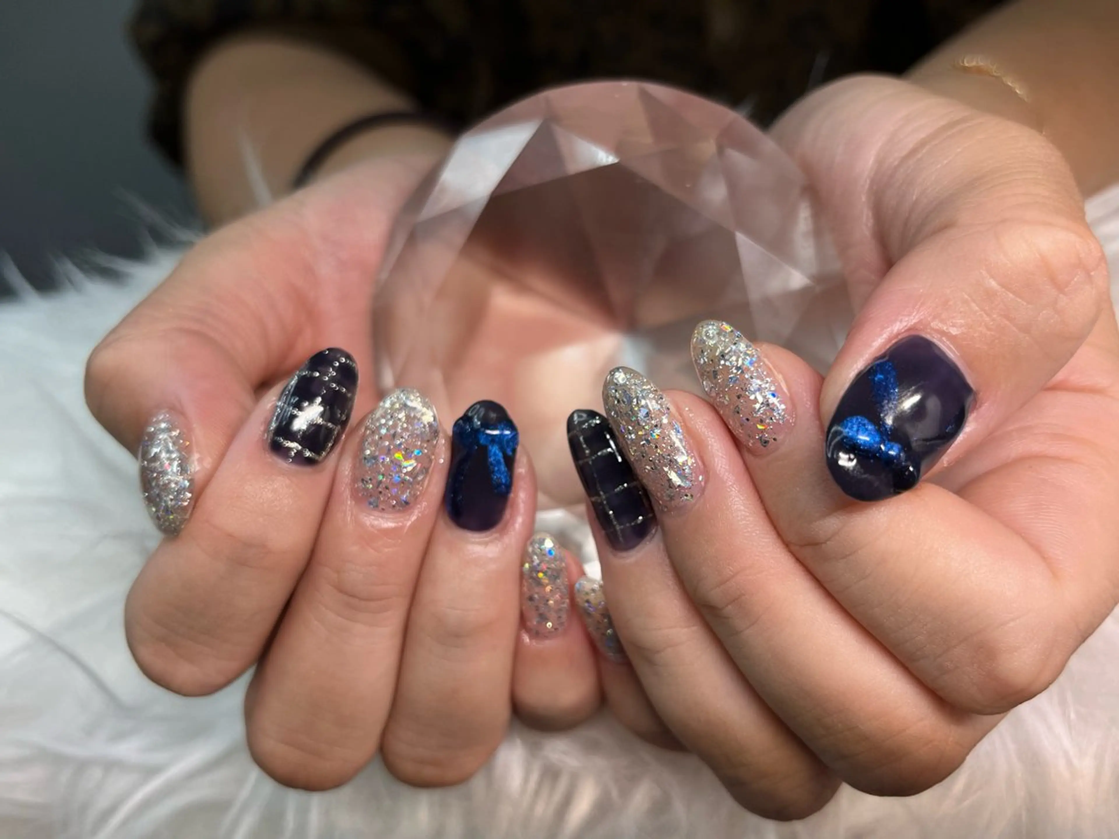 ネイル アートネイル マグネットネイル ニュアンスネイル ワンカラーネイル シンプルネイル ハンドネイル プライベートサロン N's Nailのネイルデザイン