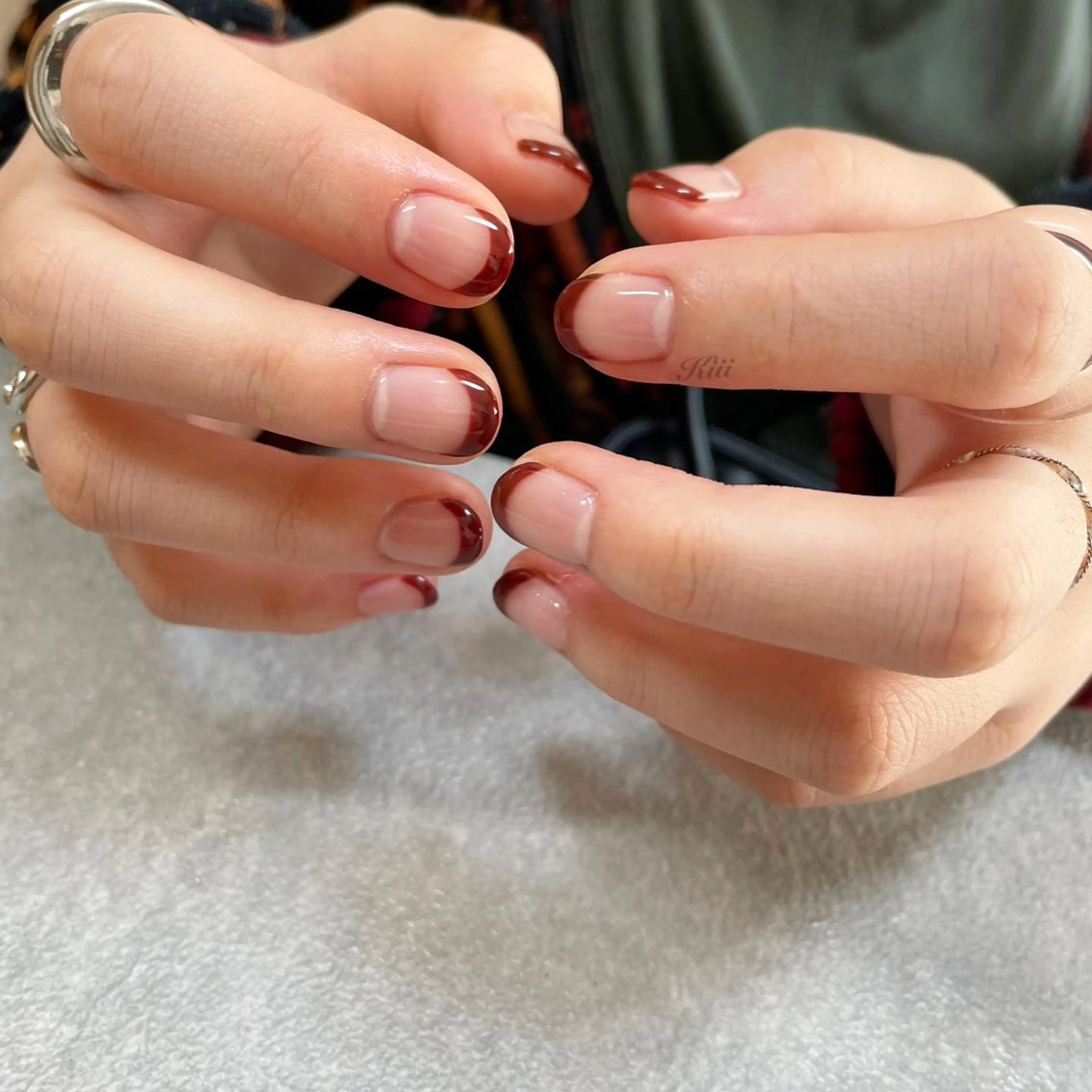 ネイル フレンチネイル ショートネイル ハンドネイル フットネイル kiii.__ ✴︎*のネイルデザイン