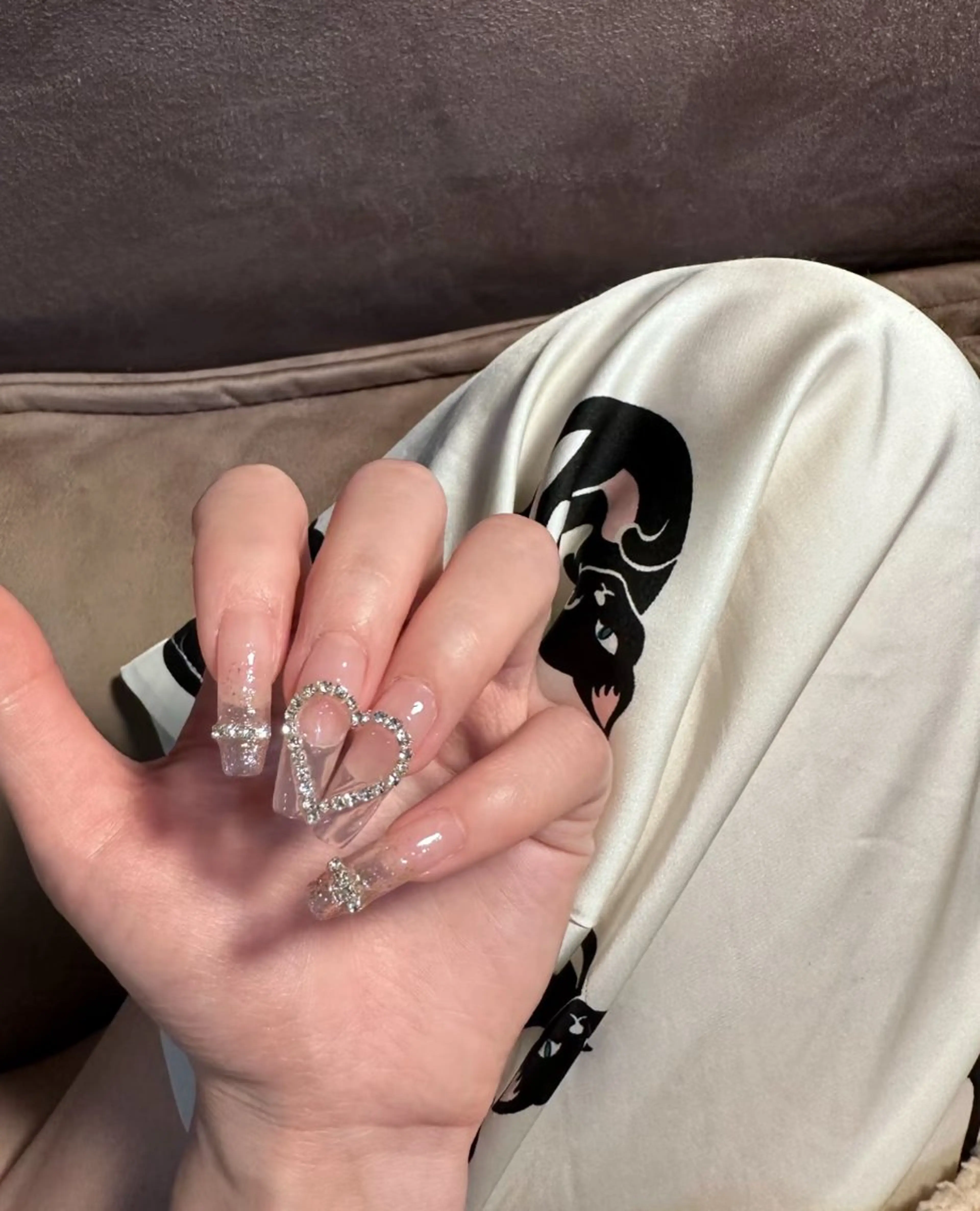 ネイル アートネイル オーロラネイル チークネイル フレンチネイル ガラスフレンチ ハンドネイル 🎀🎀YooLi Nail Salonのネイルデザイン