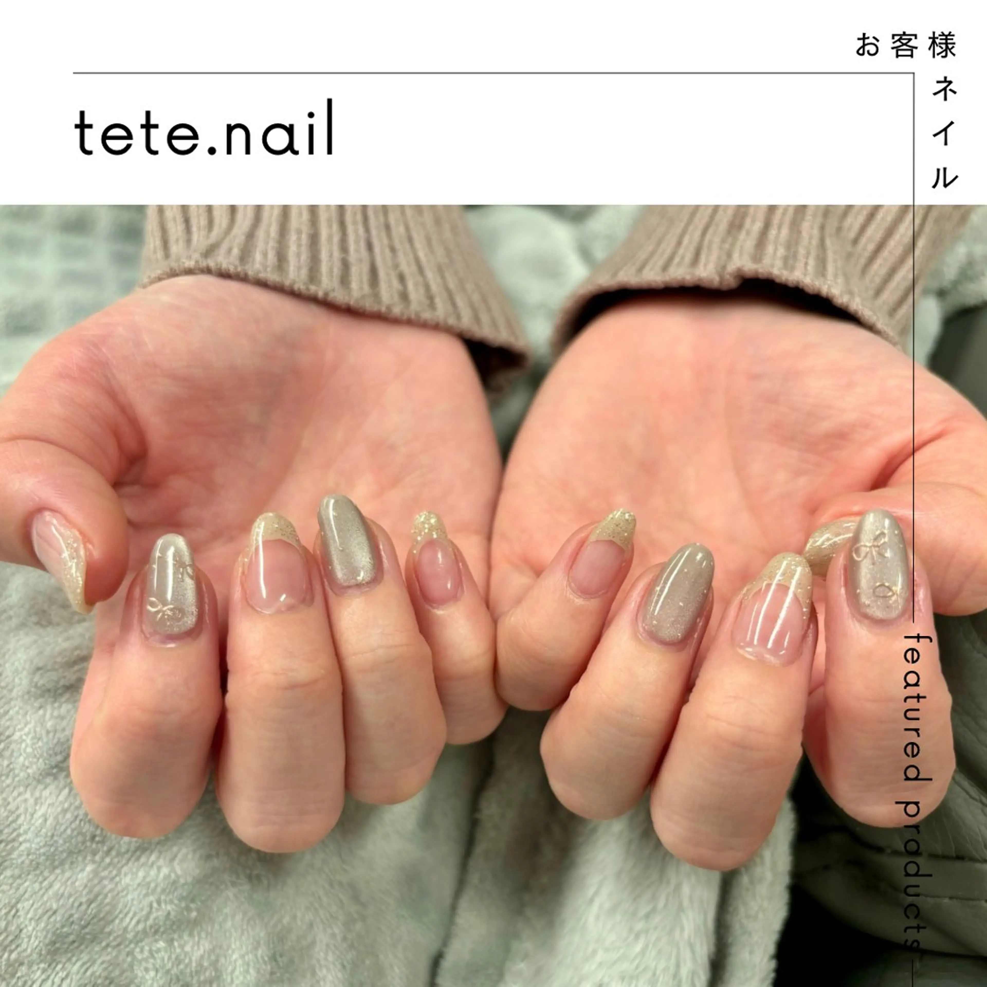 ネイル ドット マグネットネイル ハンドネイル tete. nailのネイルデザイン
