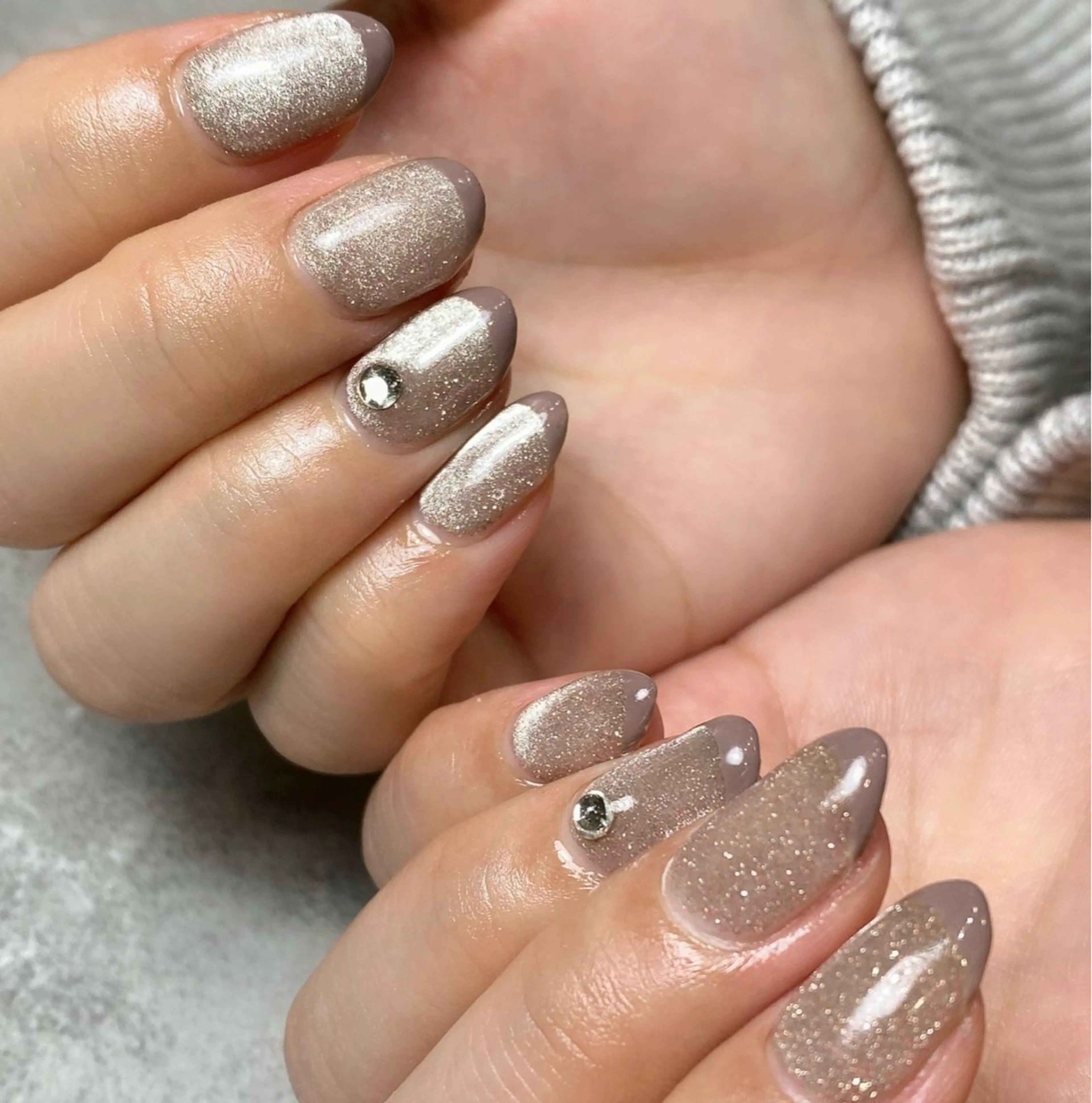 ネイル フラッシュネイル フラッシュマグ フレンチネイル ハンドネイル Narumi nailのネイルデザイン