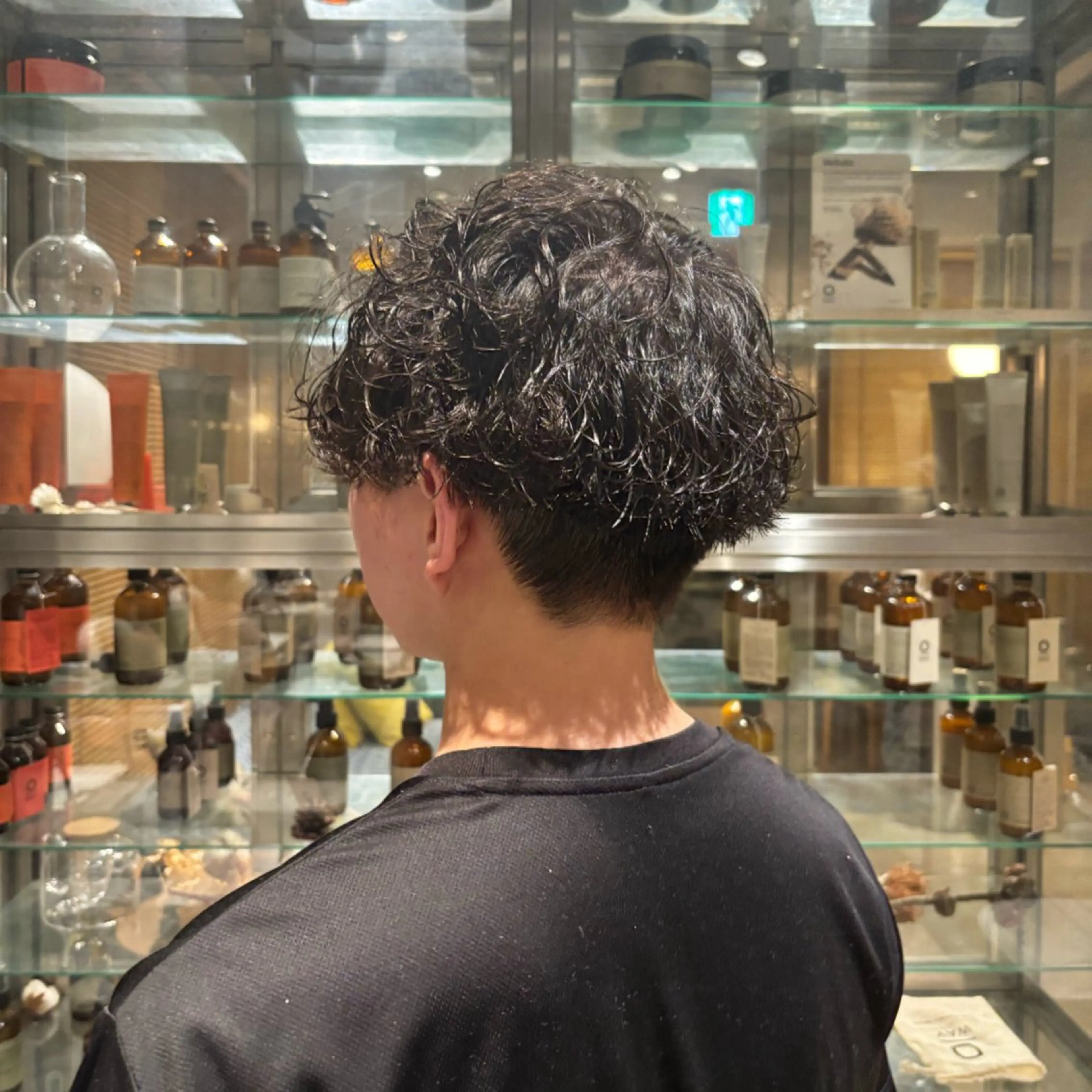 パーマ メンズ 波巻きパーマ organic+live所属・山﨑 心優のヘアスタイル