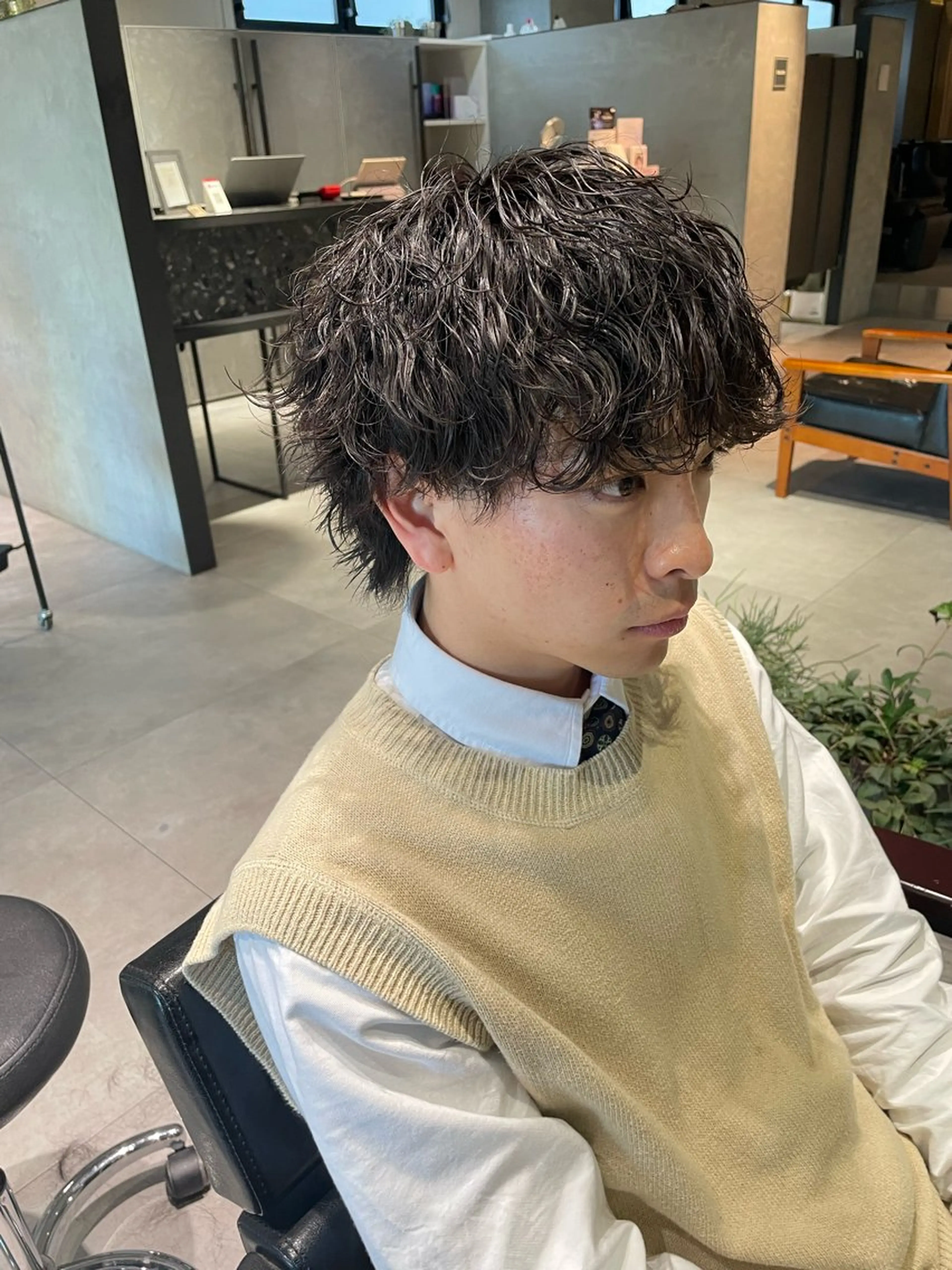 ミディアム パーマ メンズ 🔱メンズパーマ特化 🔱山下和輝のヘアスタイル