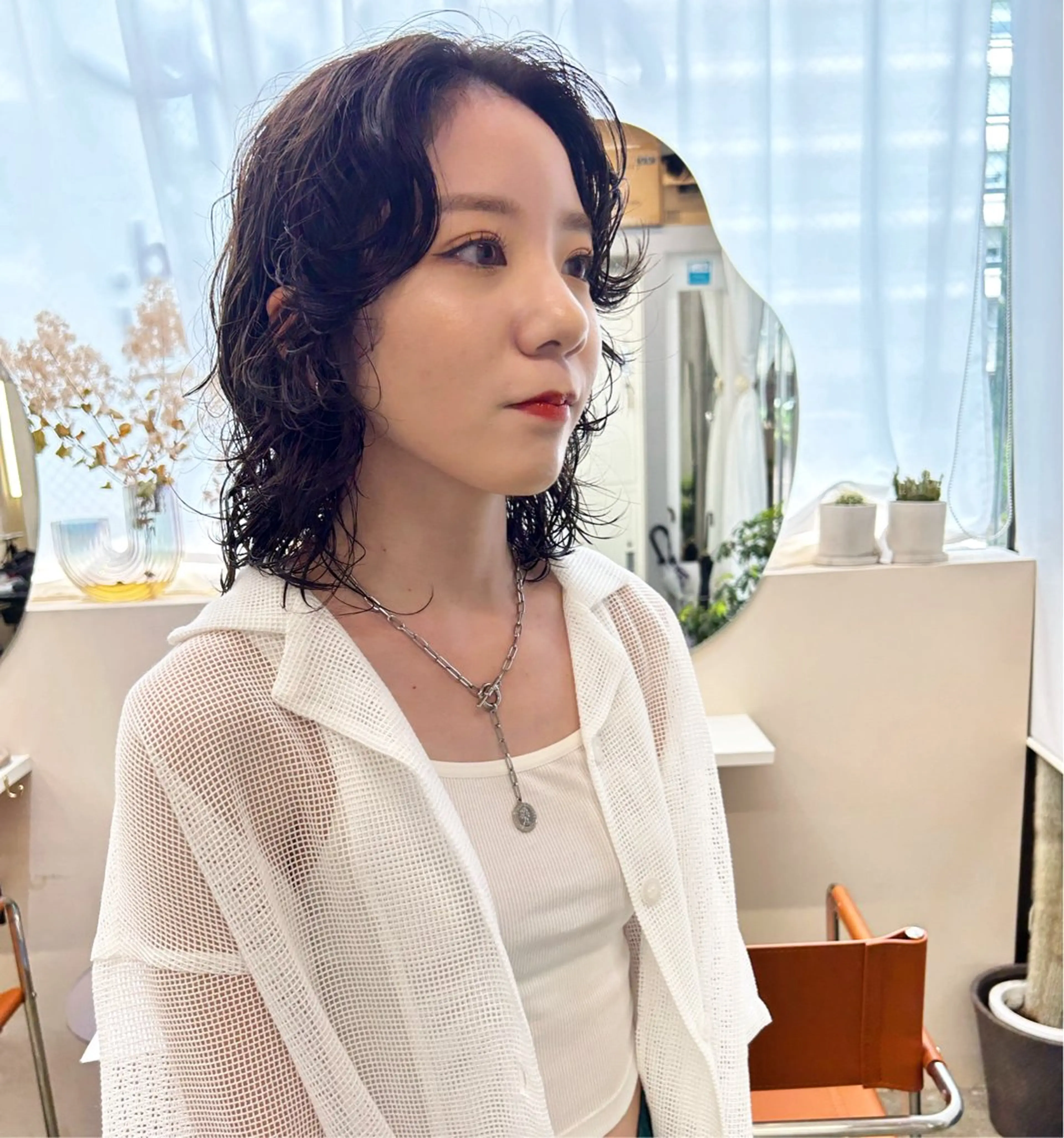 ミディアム パーマ ミディアムパーマ ウルフカット スパイラルパーマ icon.hakata所属・kazuki iconのヘアスタイル