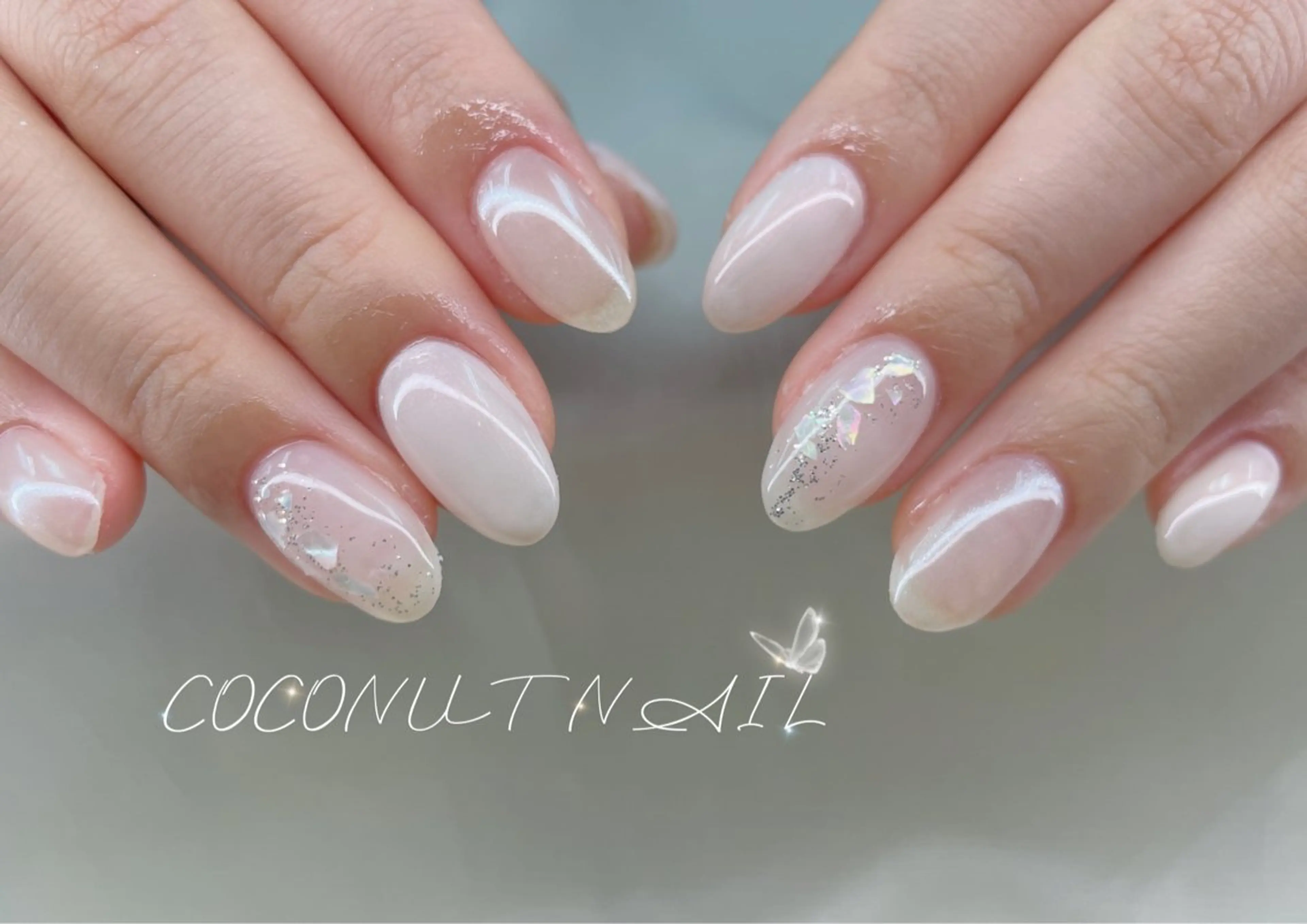 ネイル べっ甲ネイル フレンチネイル キラキラネイル マグネットネイル 大理石ネイル(マーブル) ハンドネイル 神田 ココナッツのネイルデザイン