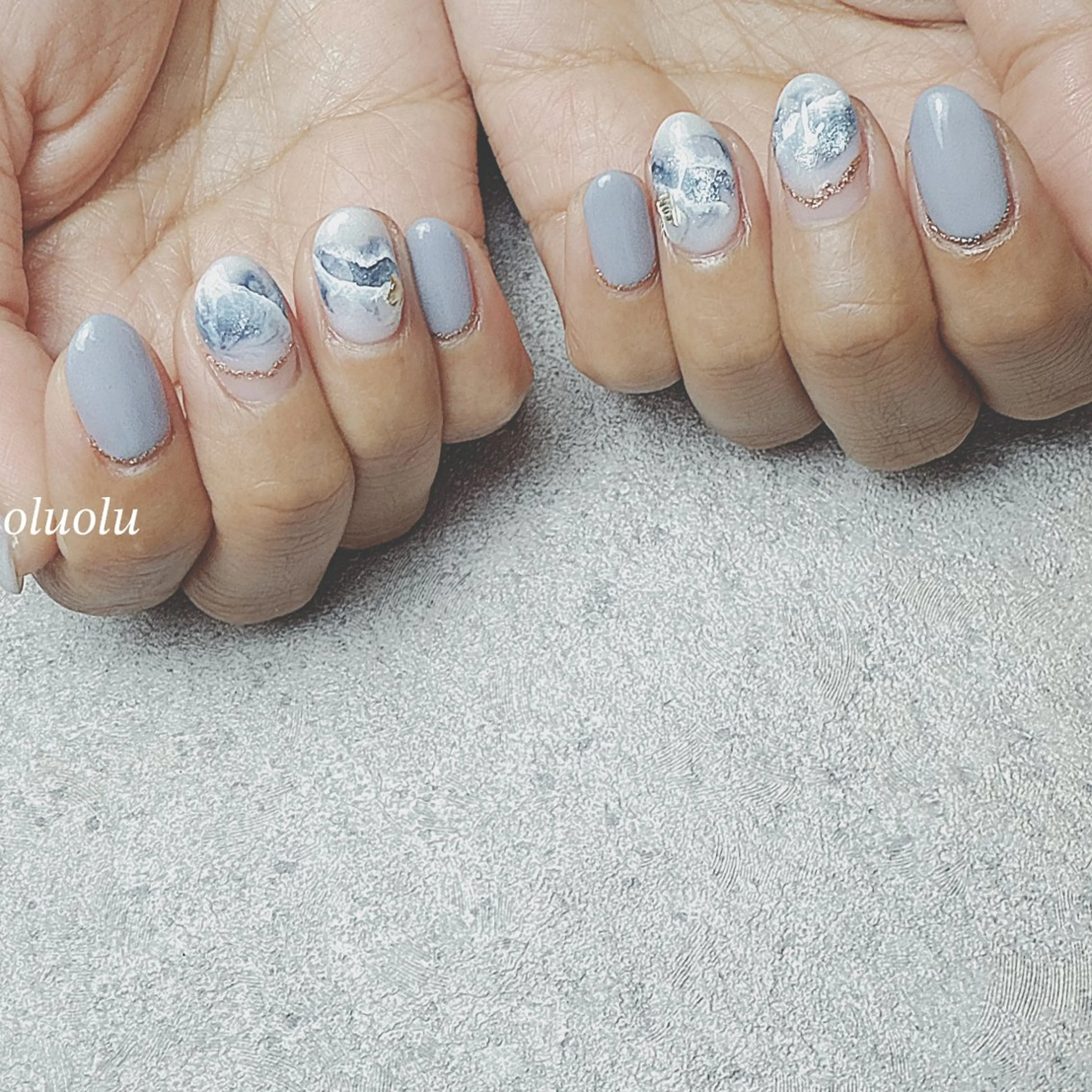 ネイル アートネイル フットネイル キラキラネイル マグネットネイル ニュアンスネイル ハンドネイル 大村 紬華のネイルデザイン