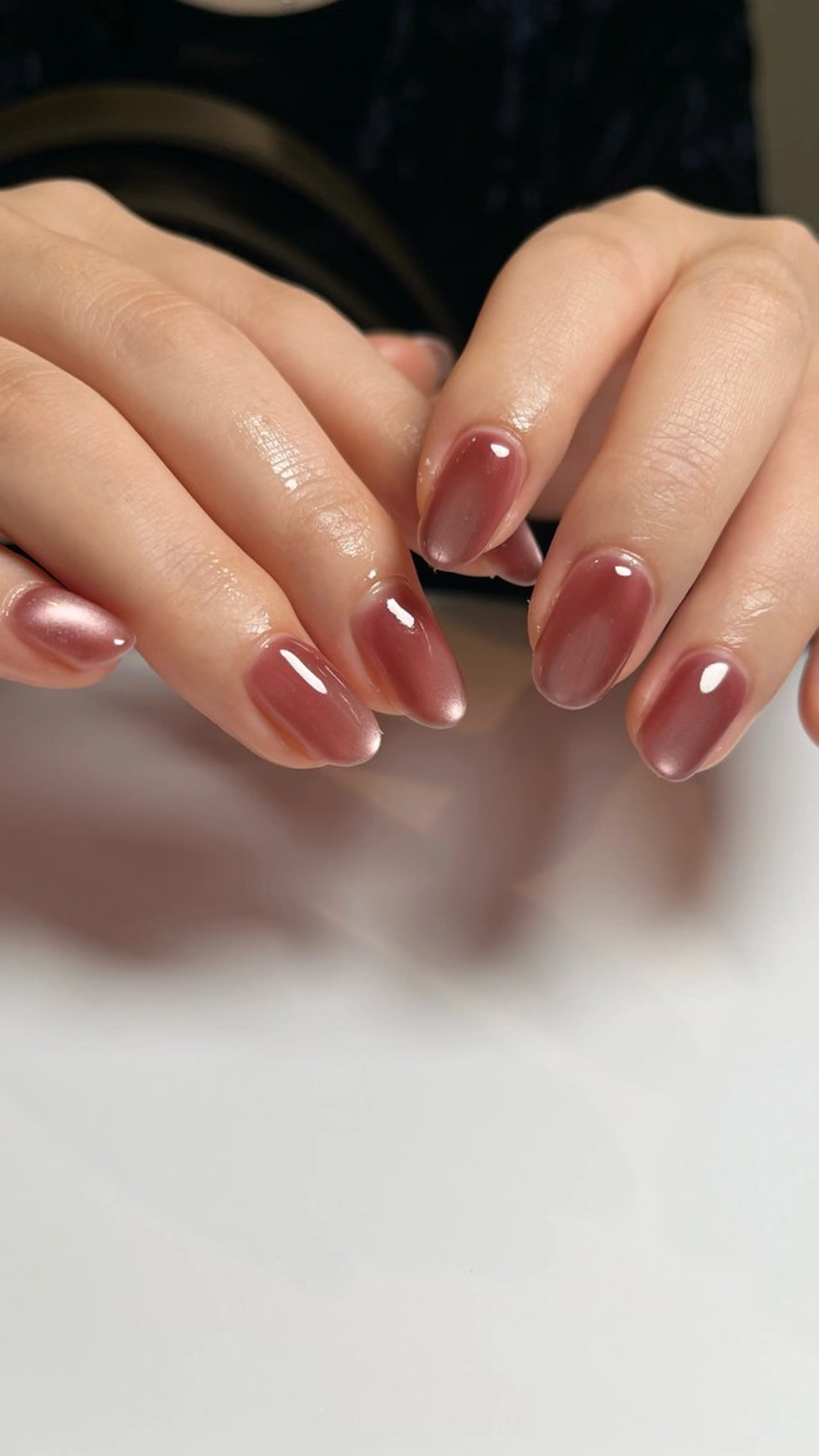 ネイル マグネットネイル マグネットワンカラー ワンカラーネイル シンプルネイル Umi Nail salon所属・Umi Nail /Akariのネイルデザイン