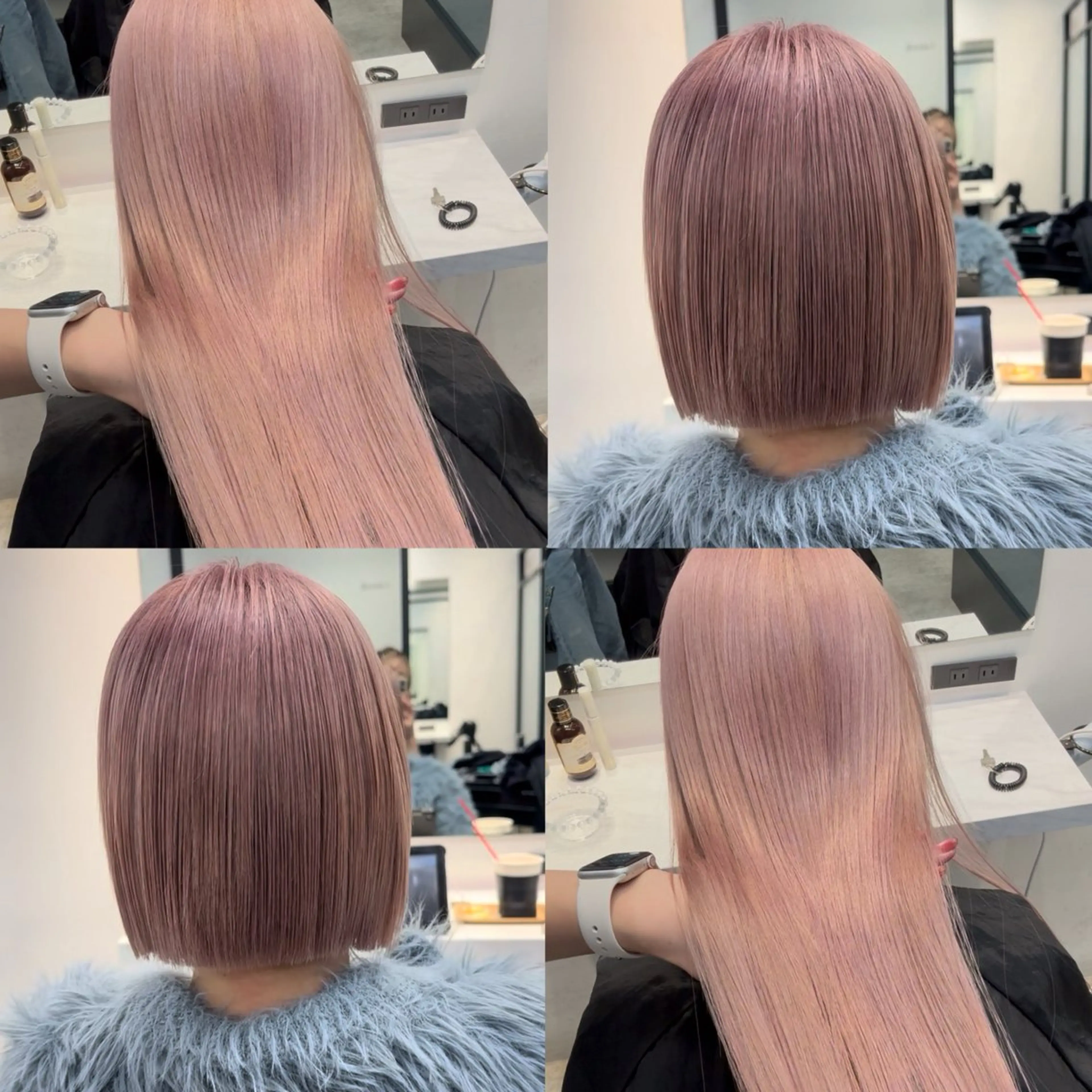 セミロング salowin所属・ハイトーンカラー 馬場みなみのヘアスタイル