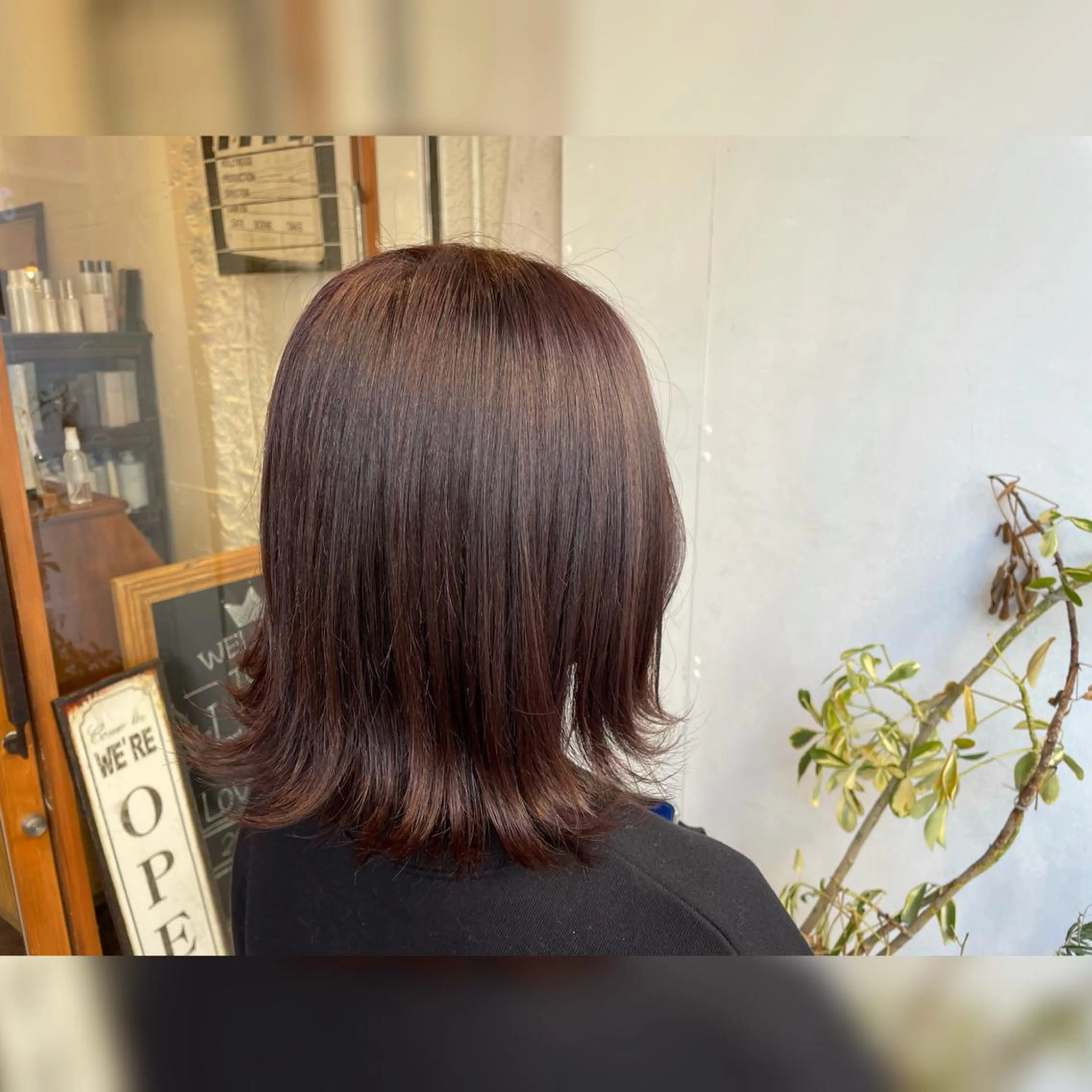 ミディアム カラー アプリコットブラウン ブラウンカラー マイ 【川口】のヘアスタイル