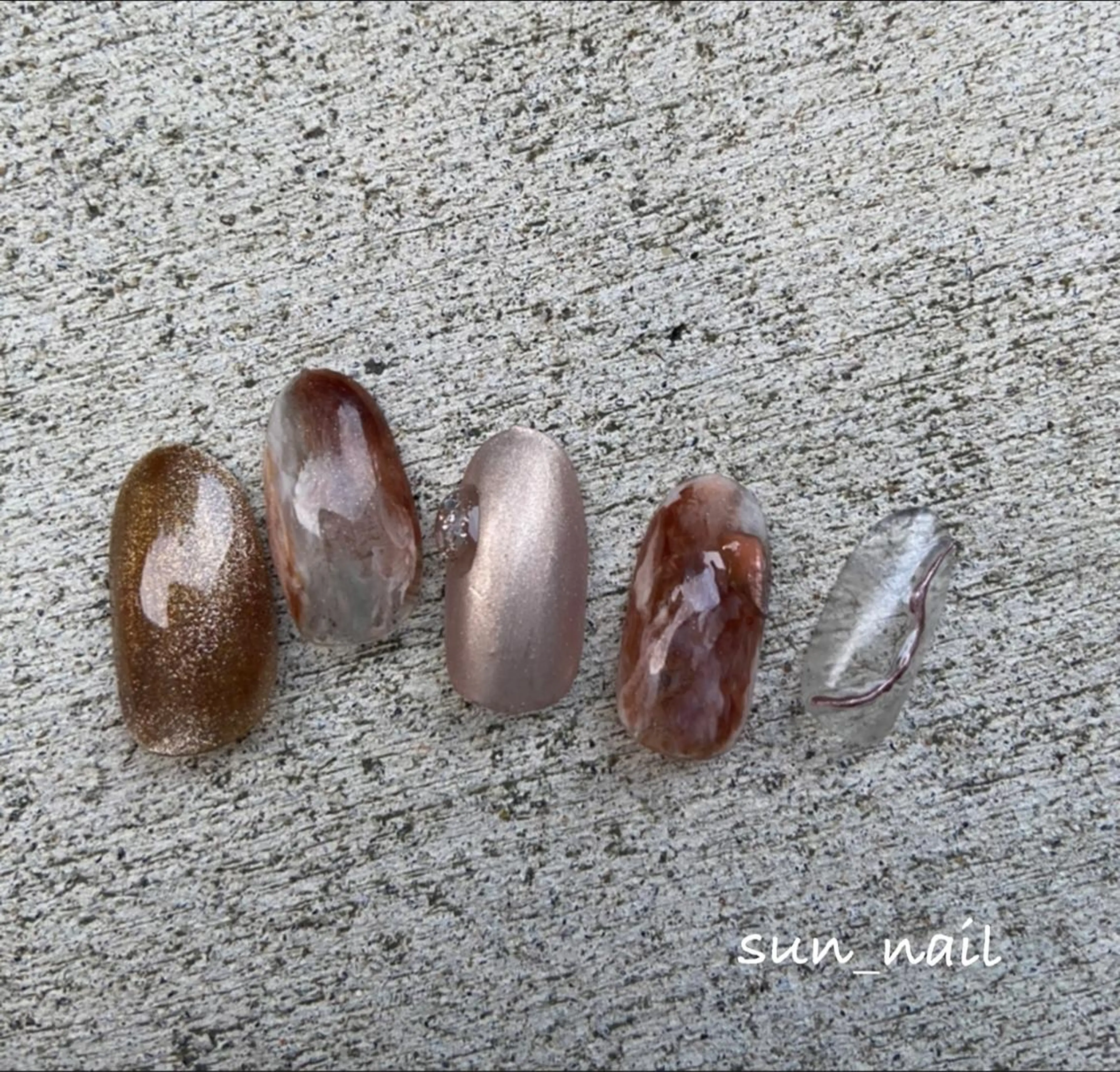 ネイル クリアネイル マットネイル ミラーネイル . unffのネイルデザイン