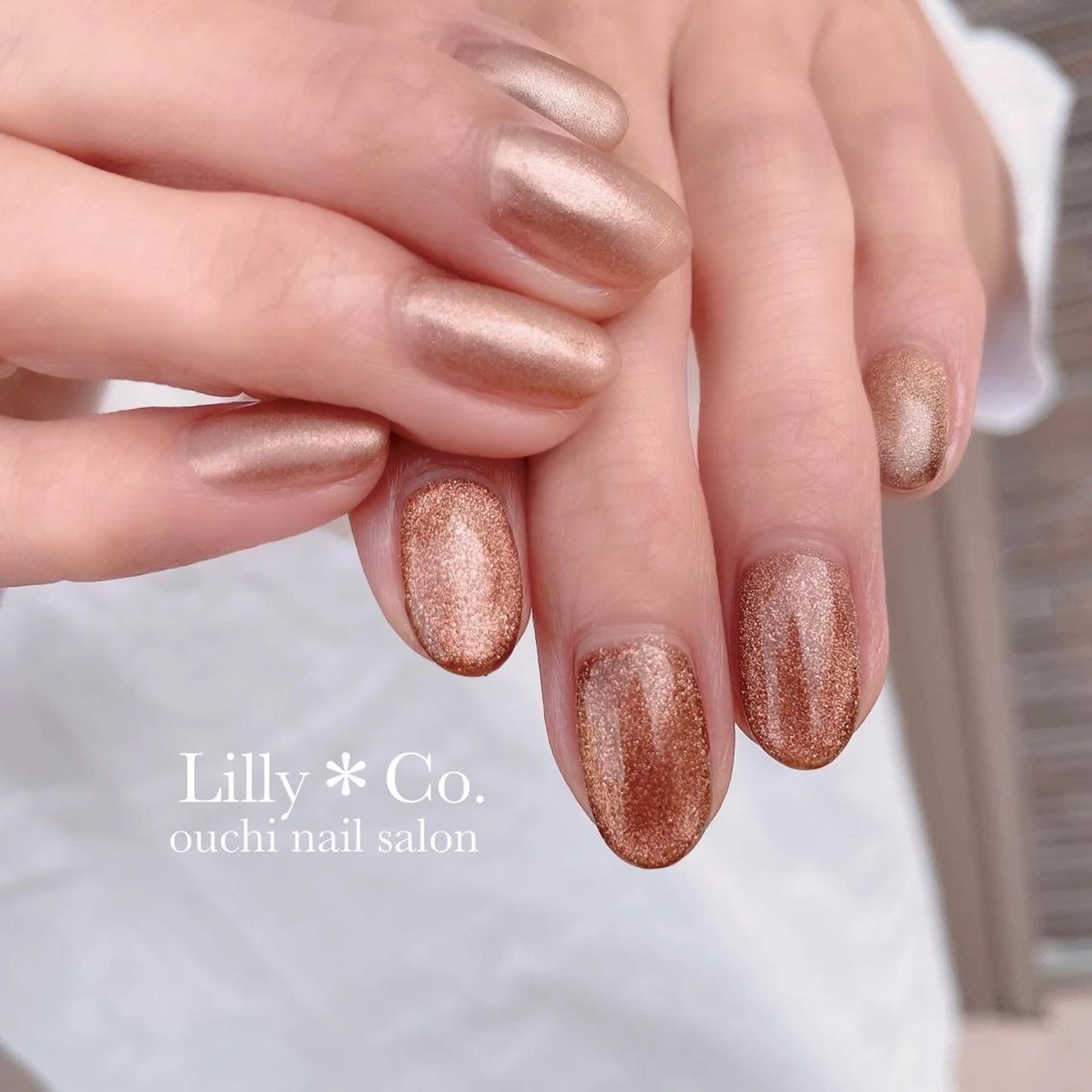 ネイル ジェルネイル おそろいネイル ハンドネイル ハンドケア Lilly Co.のネイルデザイン