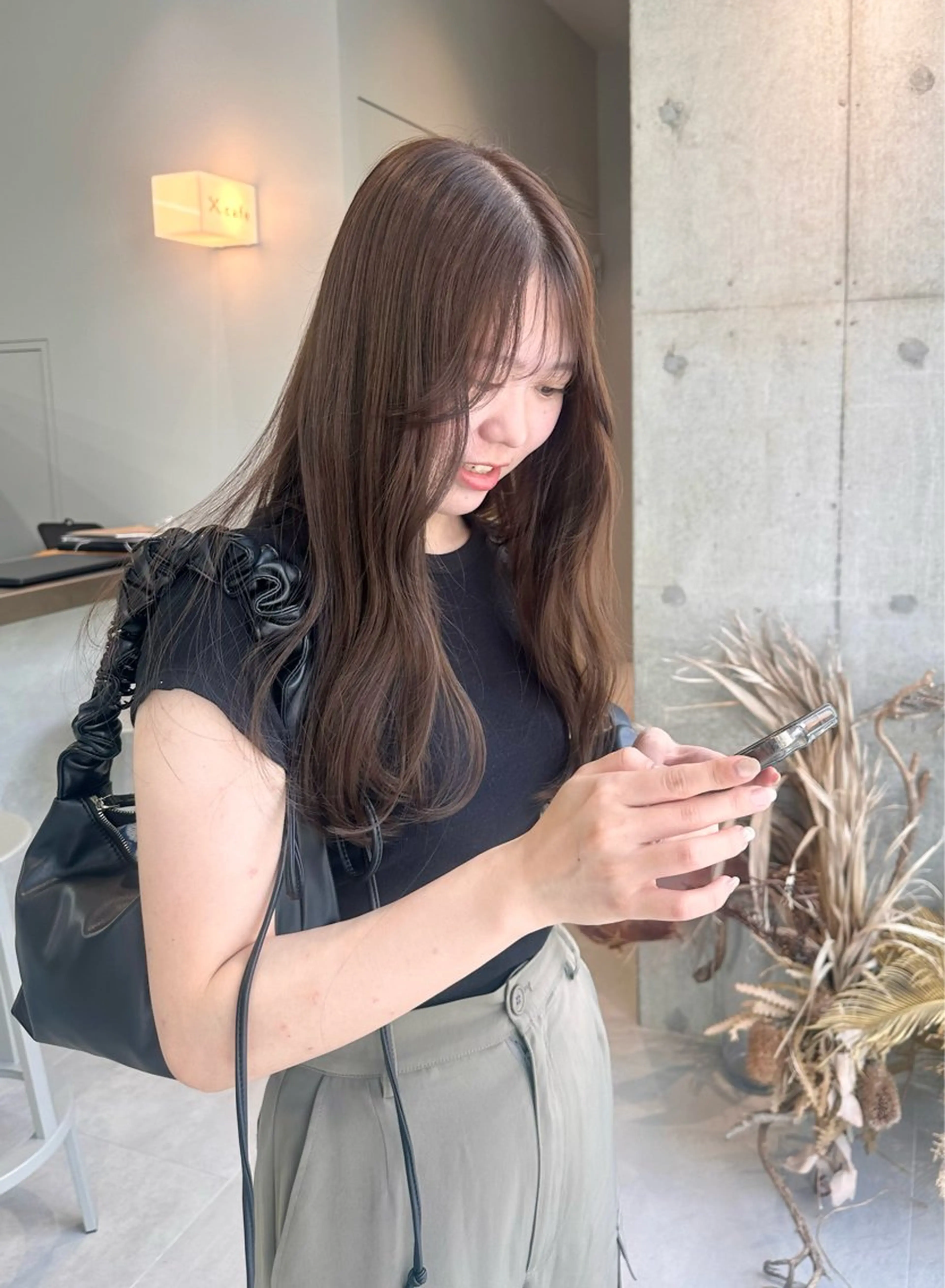 ロング カラー 染谷 遥花のヘアスタイル