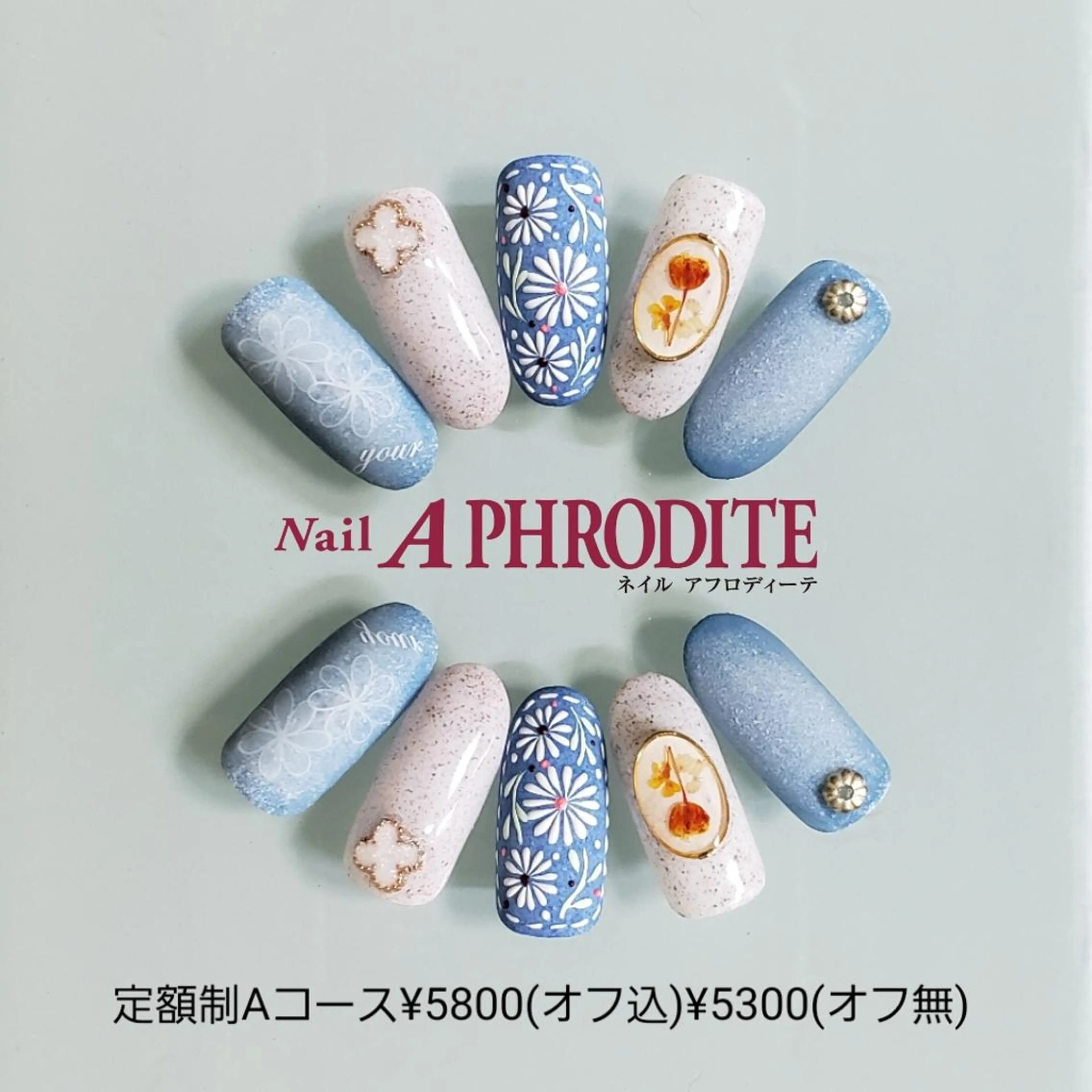 ネイル アートネイル ジェルネイル 持ち込み ソフトジェル ハンドネイル Nail Aphroditeのネイルデザイン