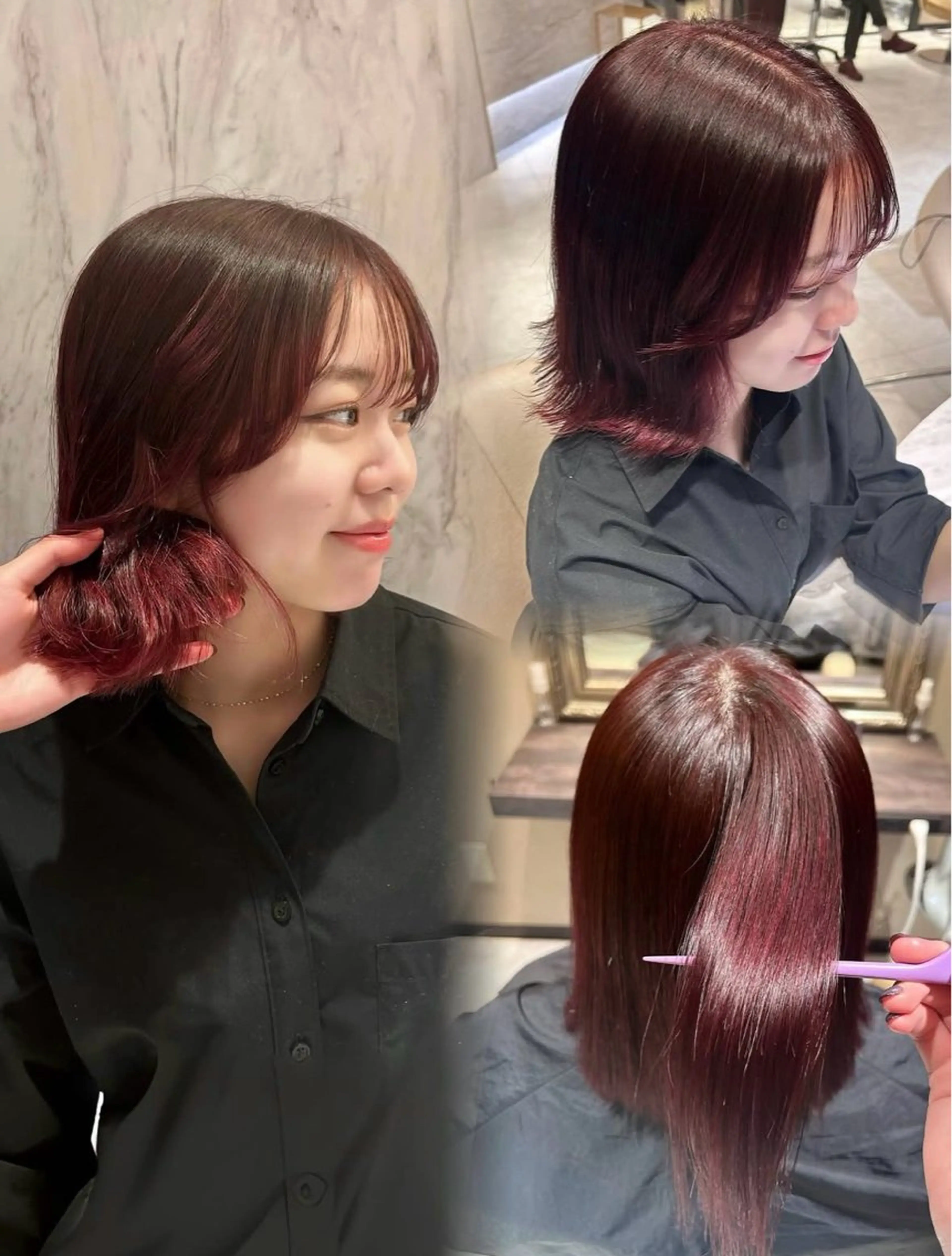 ミディアム ヘアカラー 🩶kind虎井遥音 カットモデル募集中のヘアスタイル