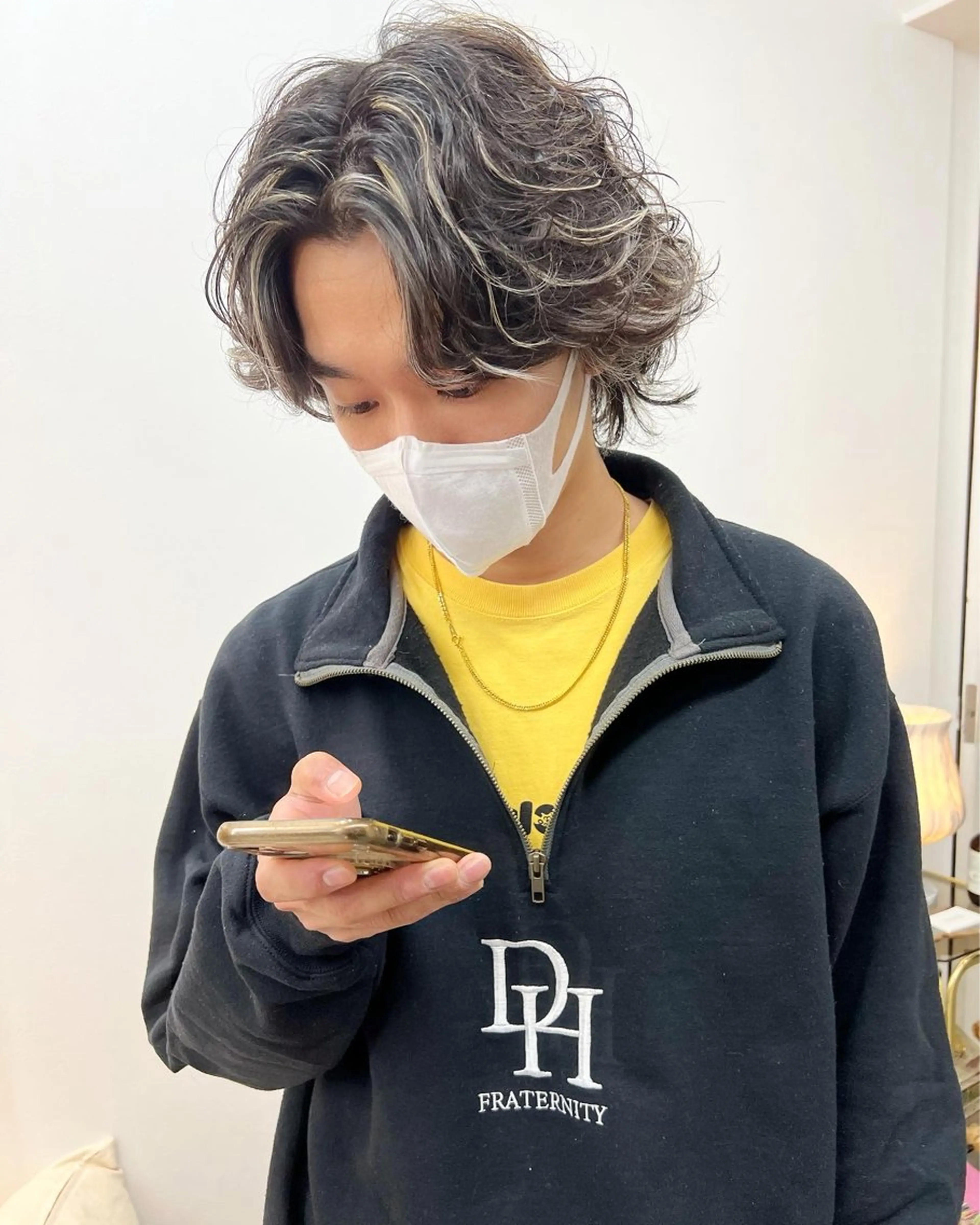 カラー パーマ メンズ アップバング センターパート マッシュ メンズパーマ スパイキーショート カット ヘアカラー ヘアセット 【池袋/スパイキー ショート】ⓝⓘⓜⓤのヘアスタイル