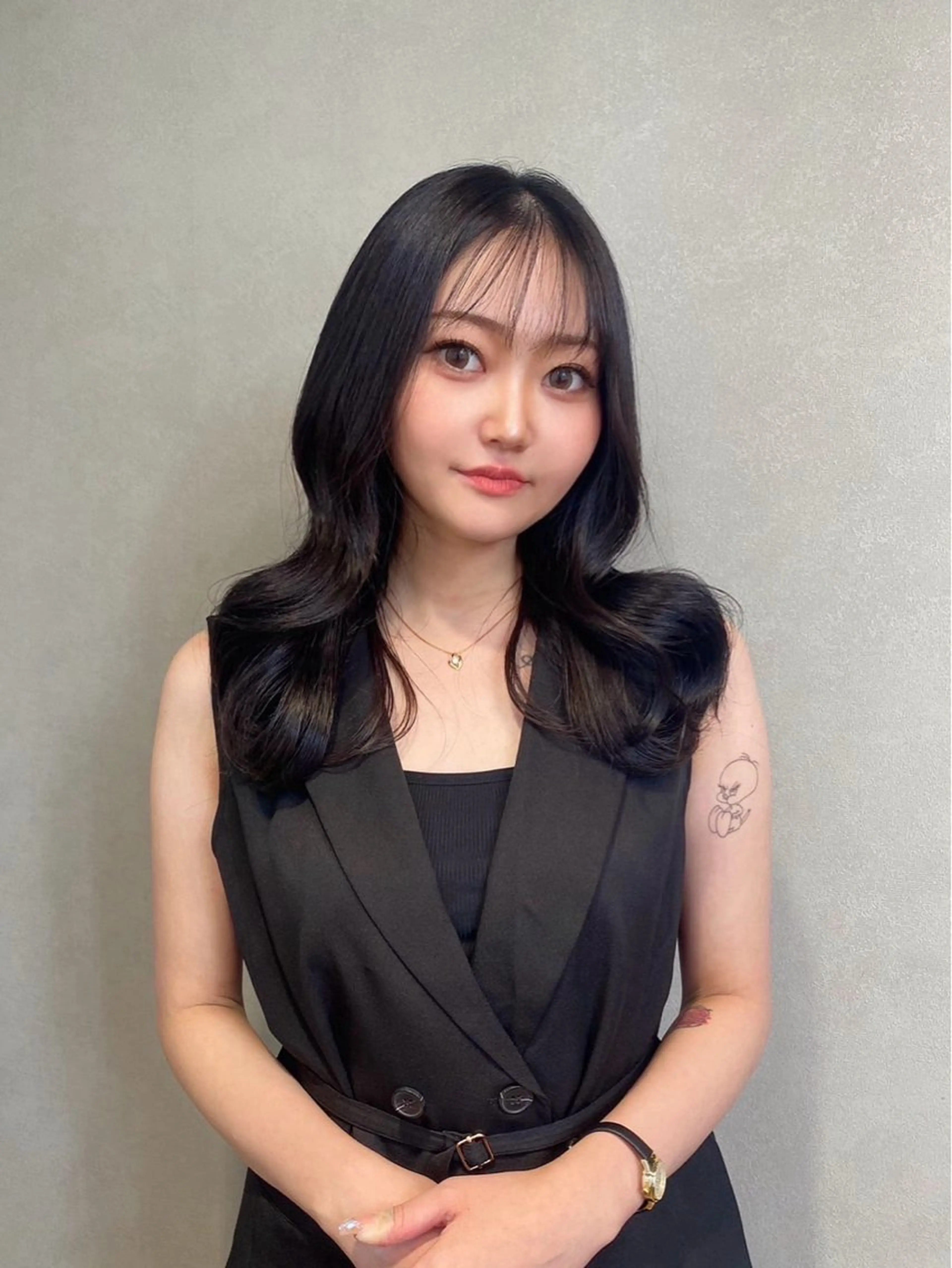 ロング カラー カット ヘアカラー MIREI /韓国風 /大阪美容室のヘアスタイル