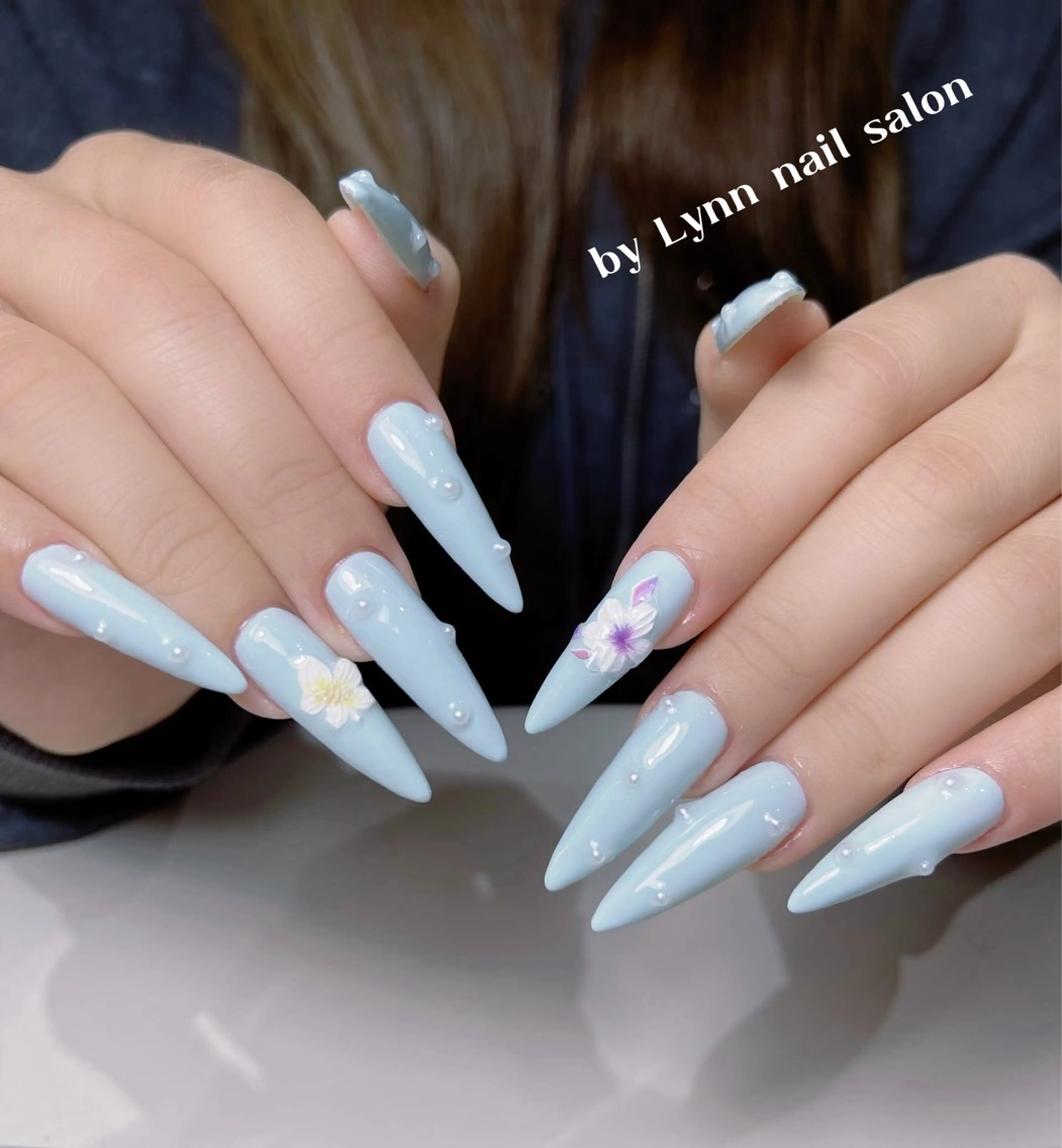 ネイル 韓国ネイル シンプルネイル 春ネイル ハンドネイル Lynn nail所属・Lynn nail 研修のネイルデザイン