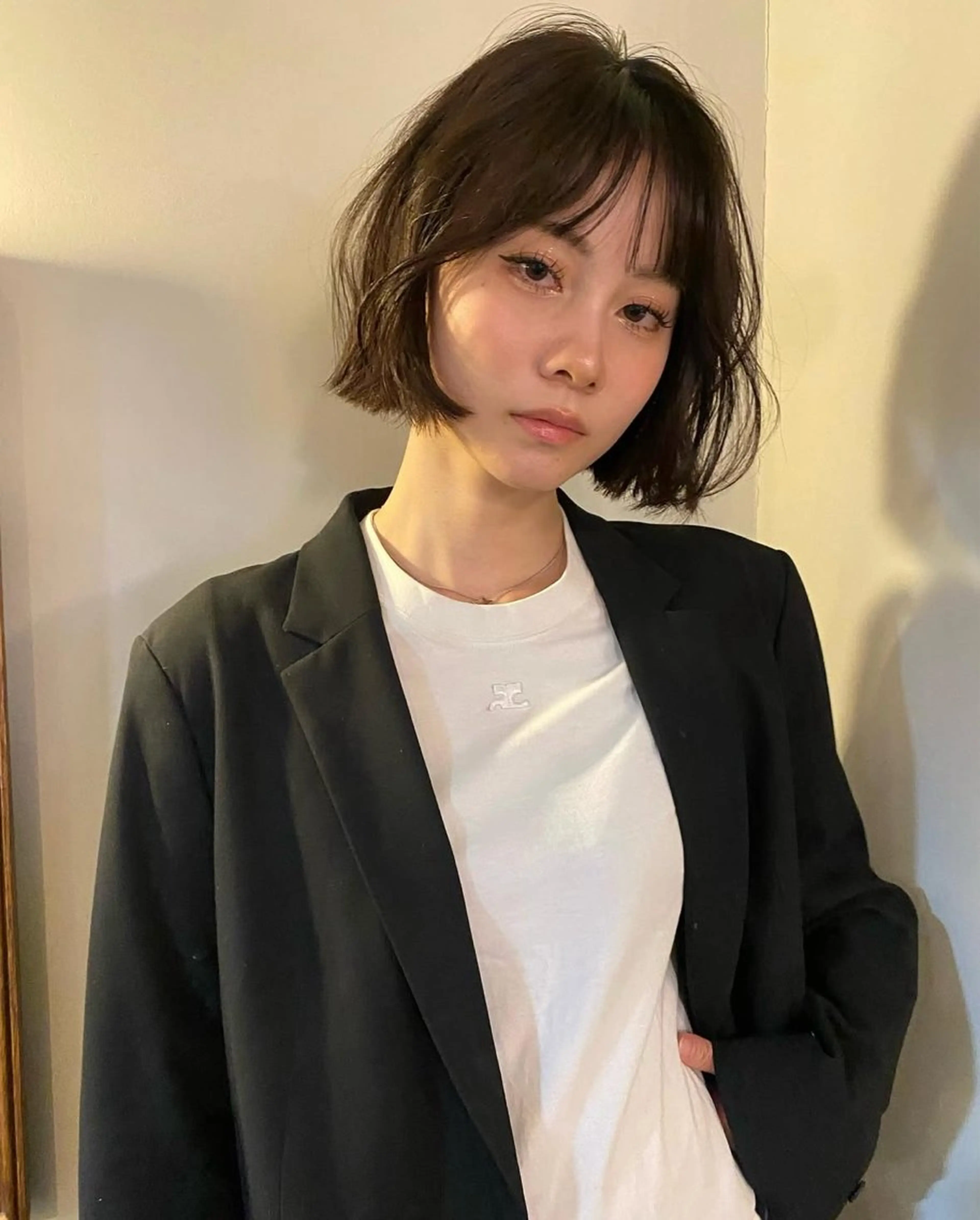 ミディアム カラー カット ヘアカラー トリートメント 森田遥奈/透明感カラ ー/似合わせカットのヘアスタイル