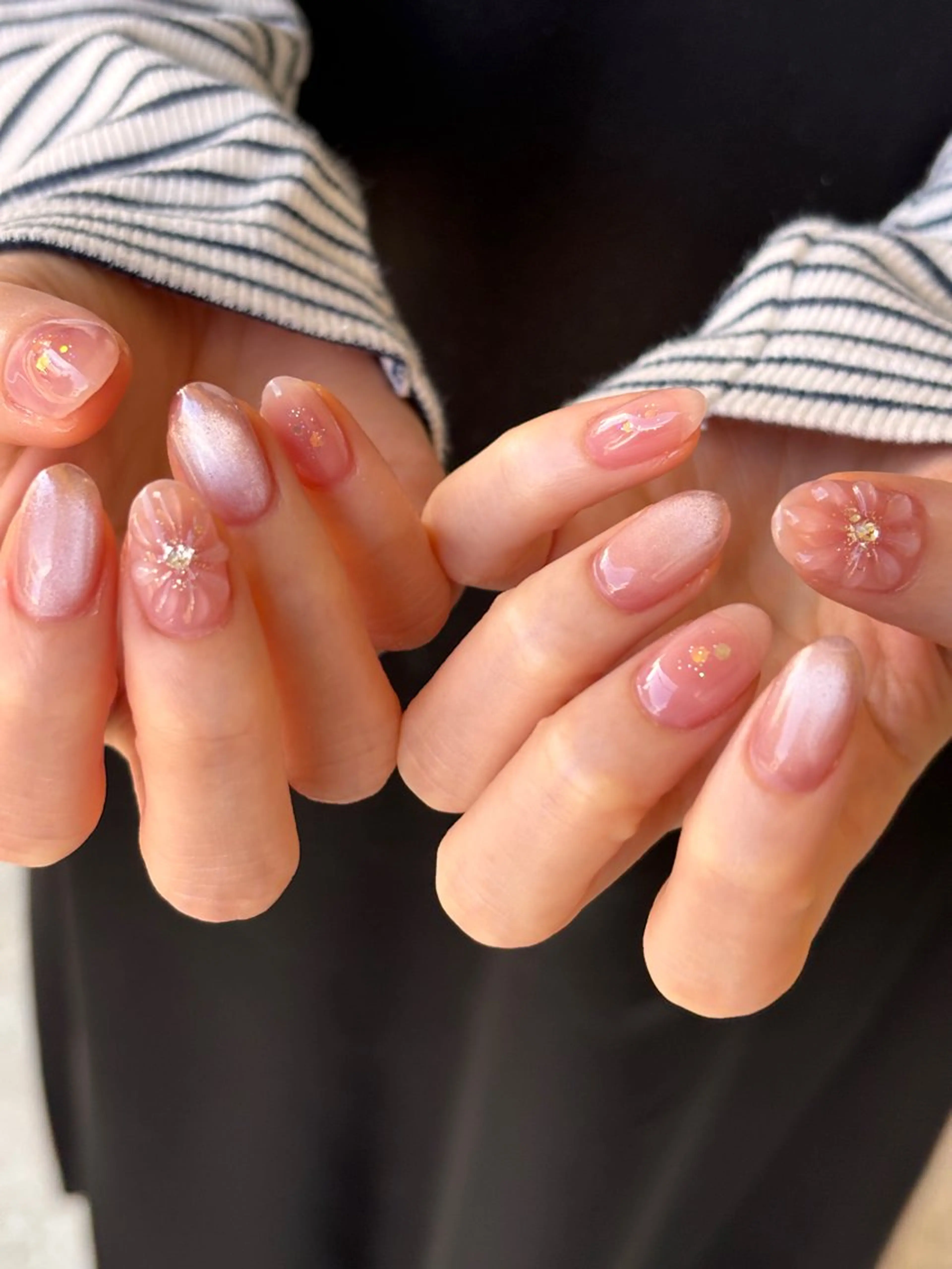 ネイル フラワーネイル ぷっくりネイル 中川 ほののネイルデザイン