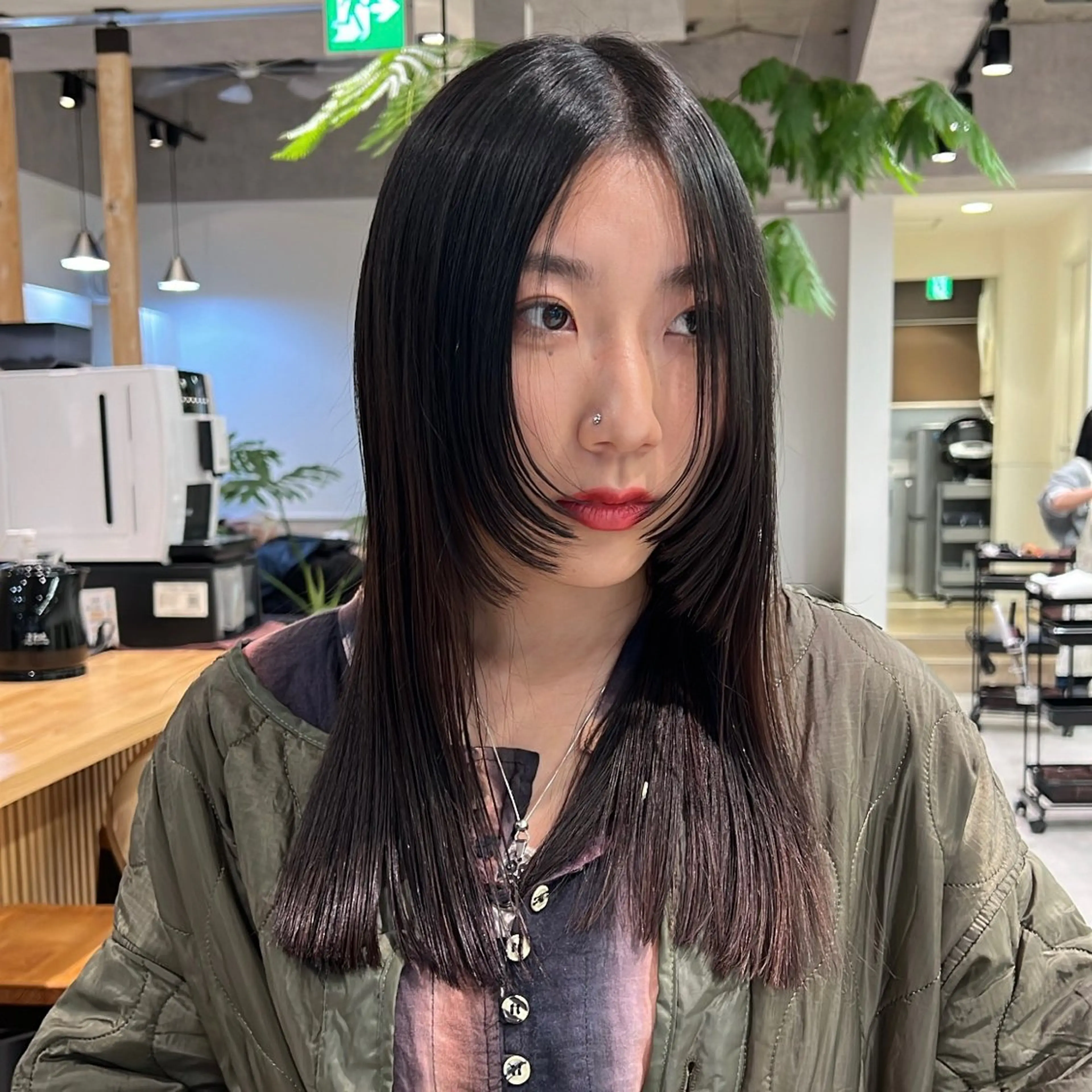 セミロング 姫カット レイヤーカット カット 透明感カラー/ボブ / MARIE🍇のヘアスタイル