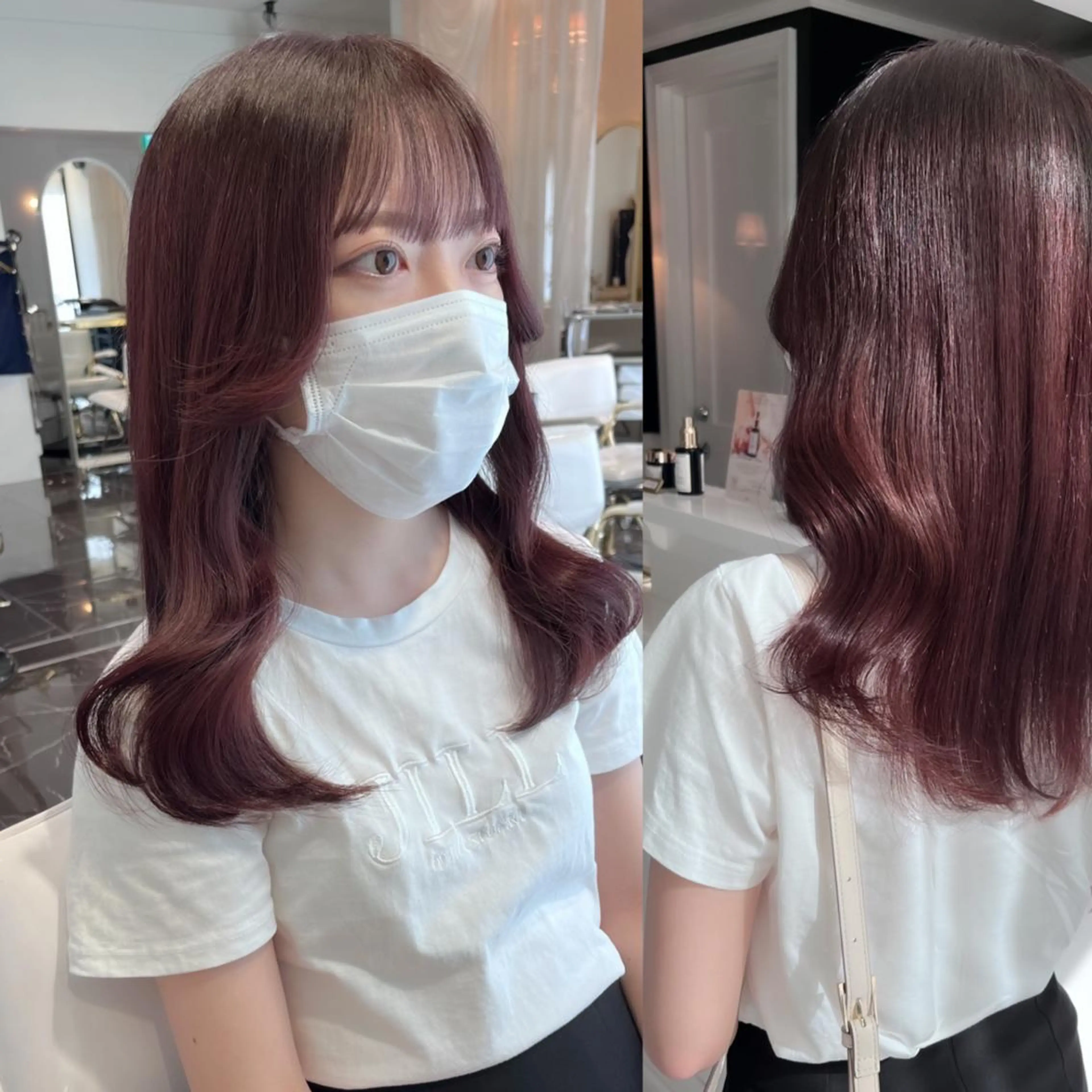 セミロング カラー ブリーチ ヘアカラー LOTTA CUCCI所属・miyu /トレンド カラー×艶髪のヘアスタイル