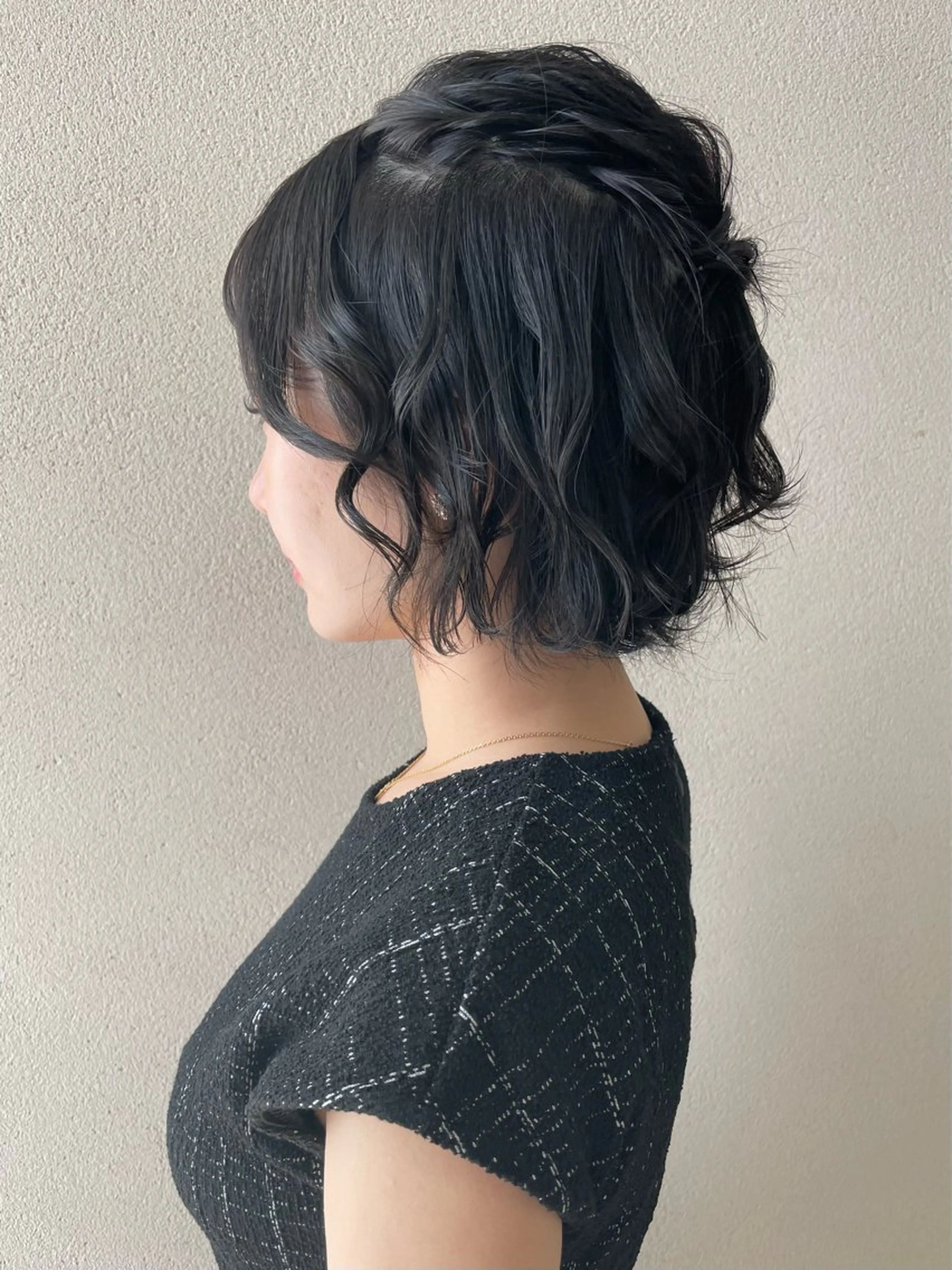 ショート ヘアアレンジ ハーフアップ 結婚式・ブライダル ボブ ヘアセット 沢田 瞳のヘアスタイル