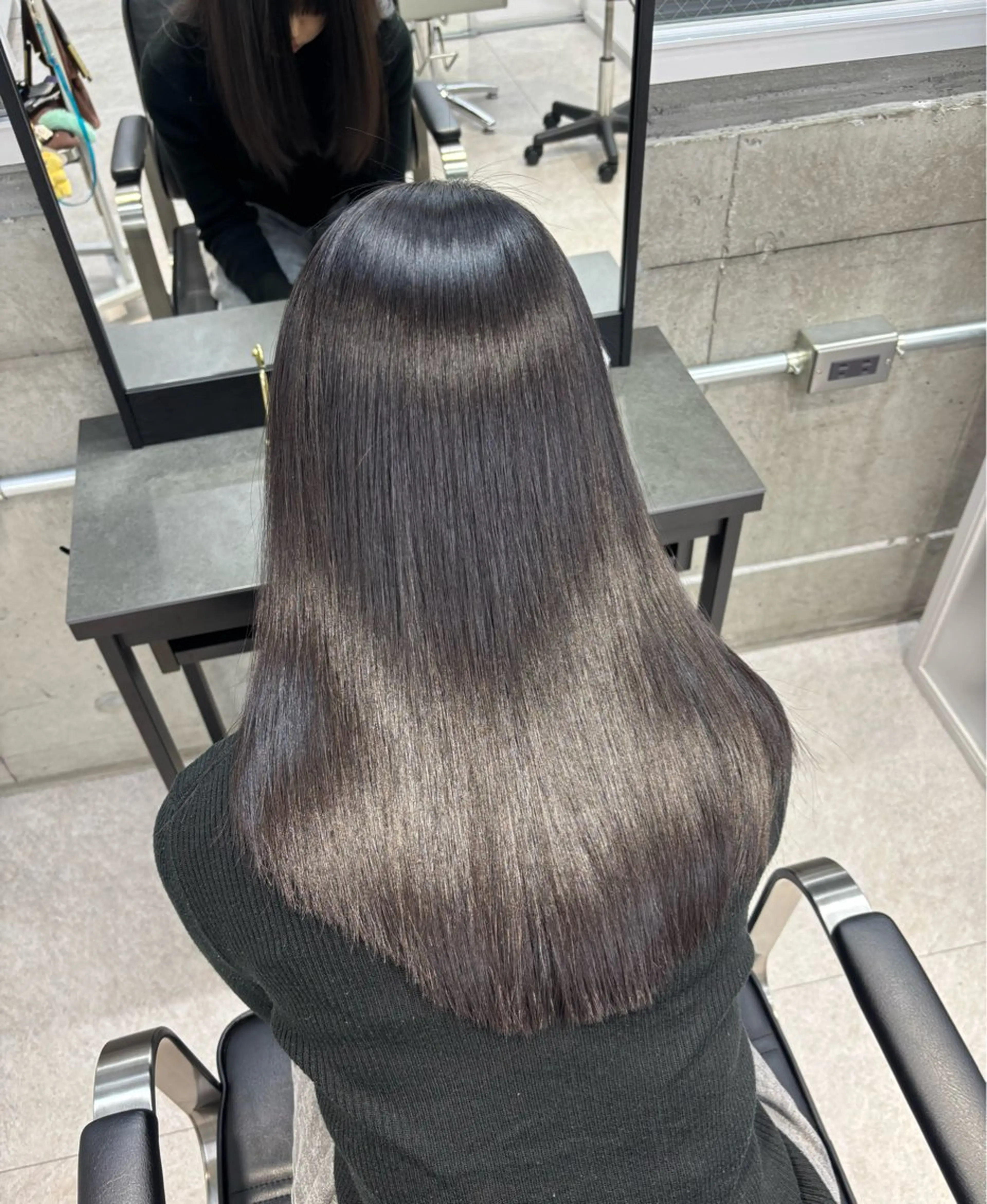 ロング パーマ カット 縮毛矯正 トリートメント ヒマワリ/ 艶カラー/髪質改善のヘアスタイル