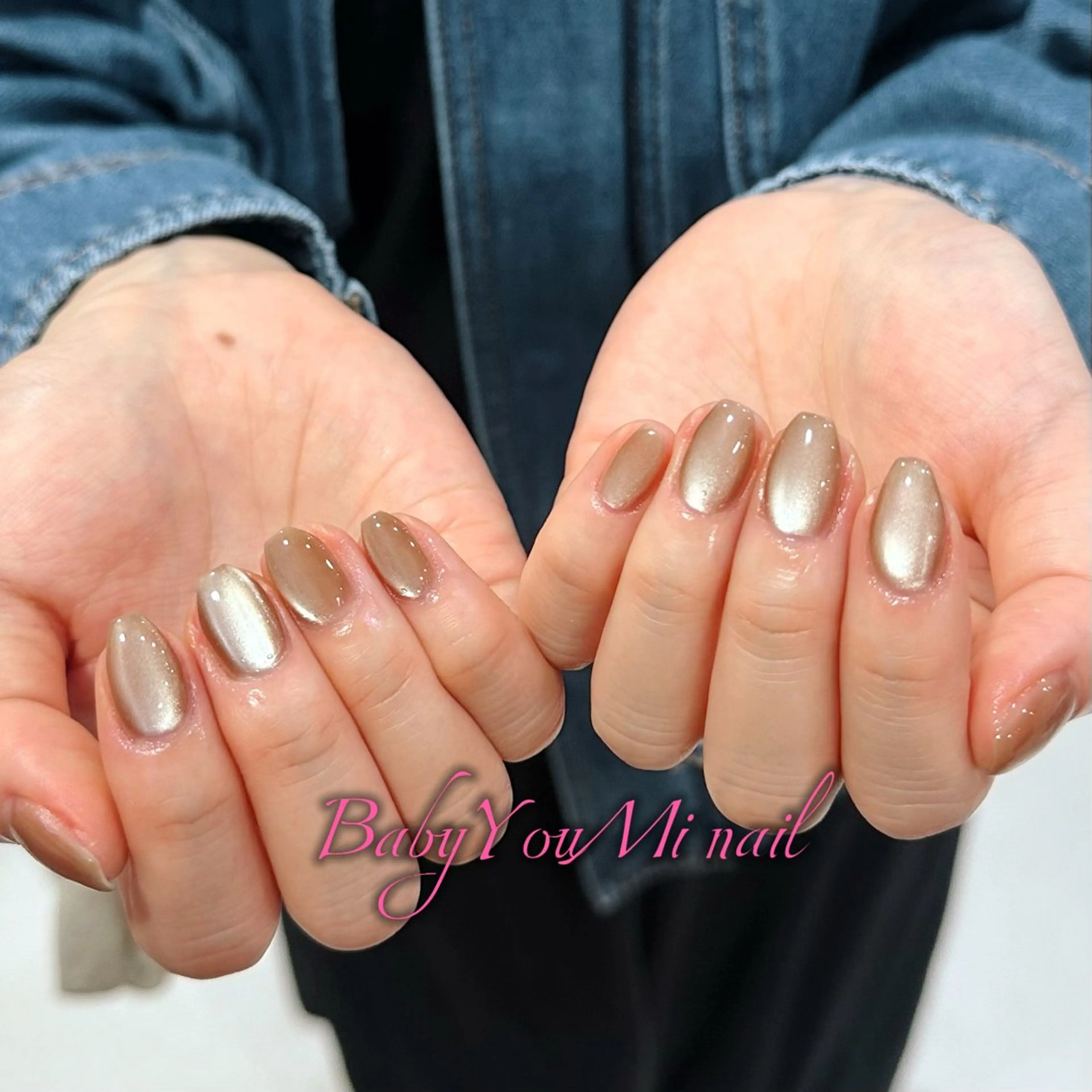 ネイル オーロラネイル フラワーネイル フットネイル フレンチネイル ジェルネイル ハンドネイル BabyYouMi ねねのネイルデザイン