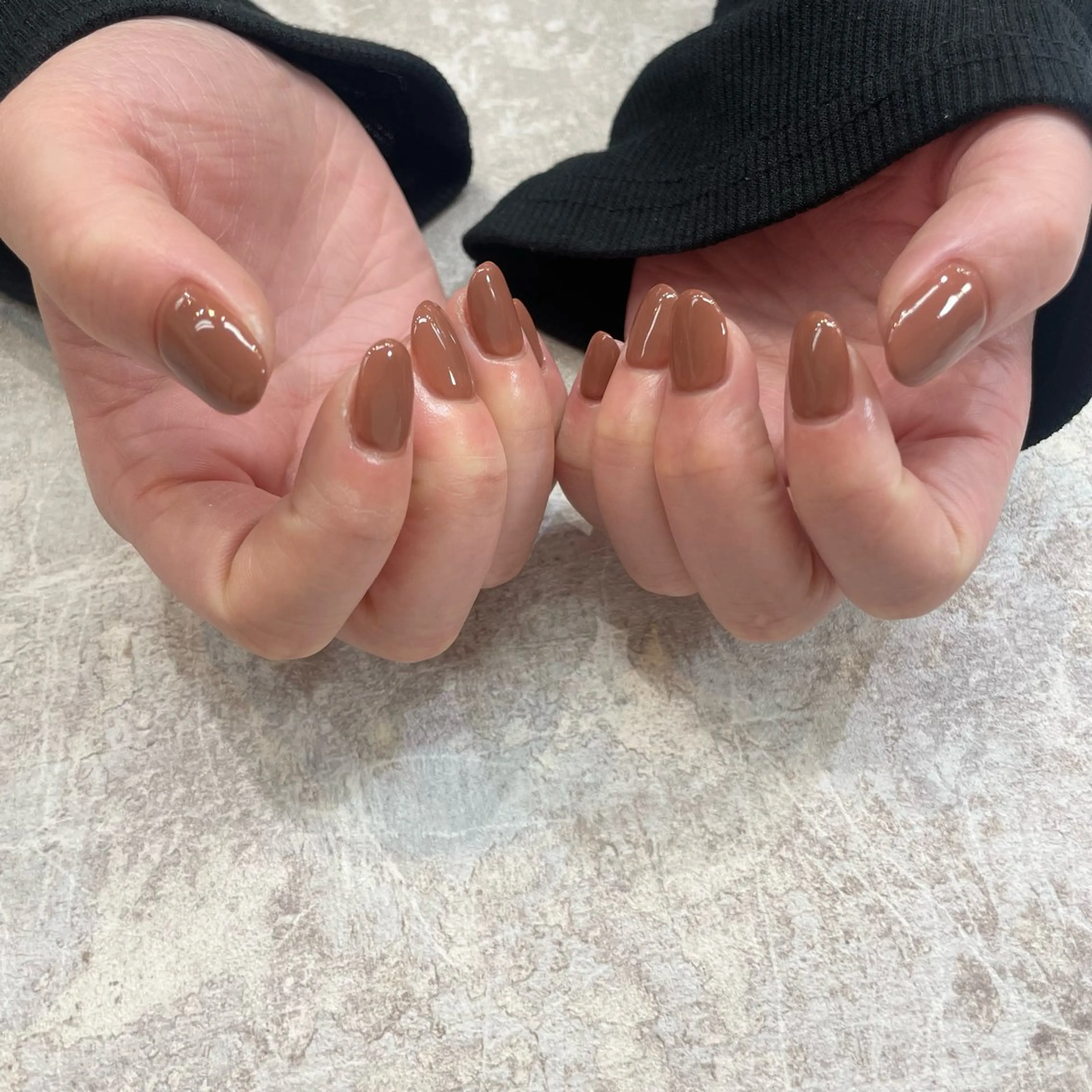 ネイル ブラウン 和川 由奈のネイルデザイン