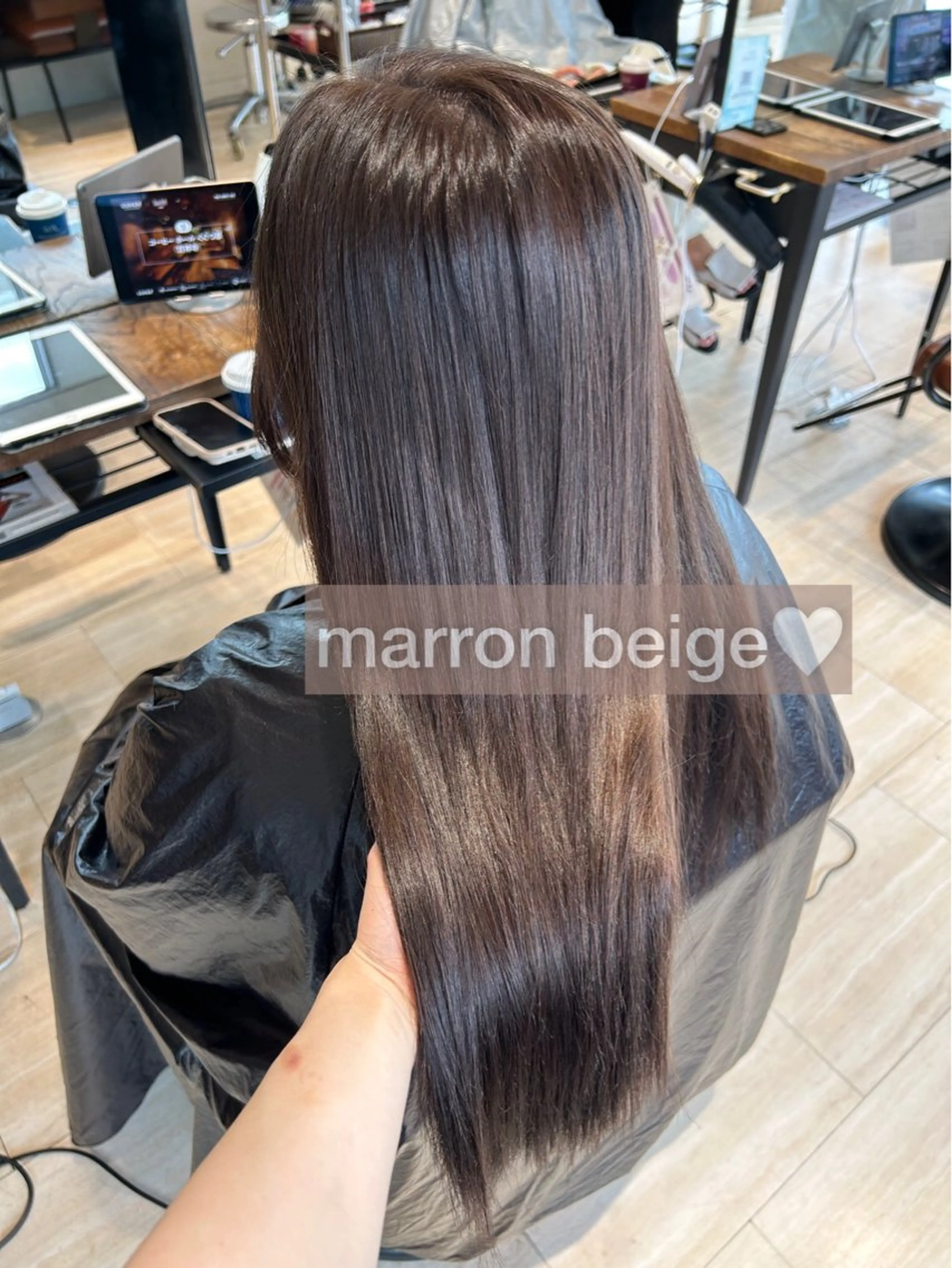 セミロング カラー ベージュカラー 顔周りカット ハイレイヤー 韓国風ヘア レイヤーカット ヘアカラー トリートメント 🍼顔周りカット/ レイヤー/小川華奈のヘアスタイル