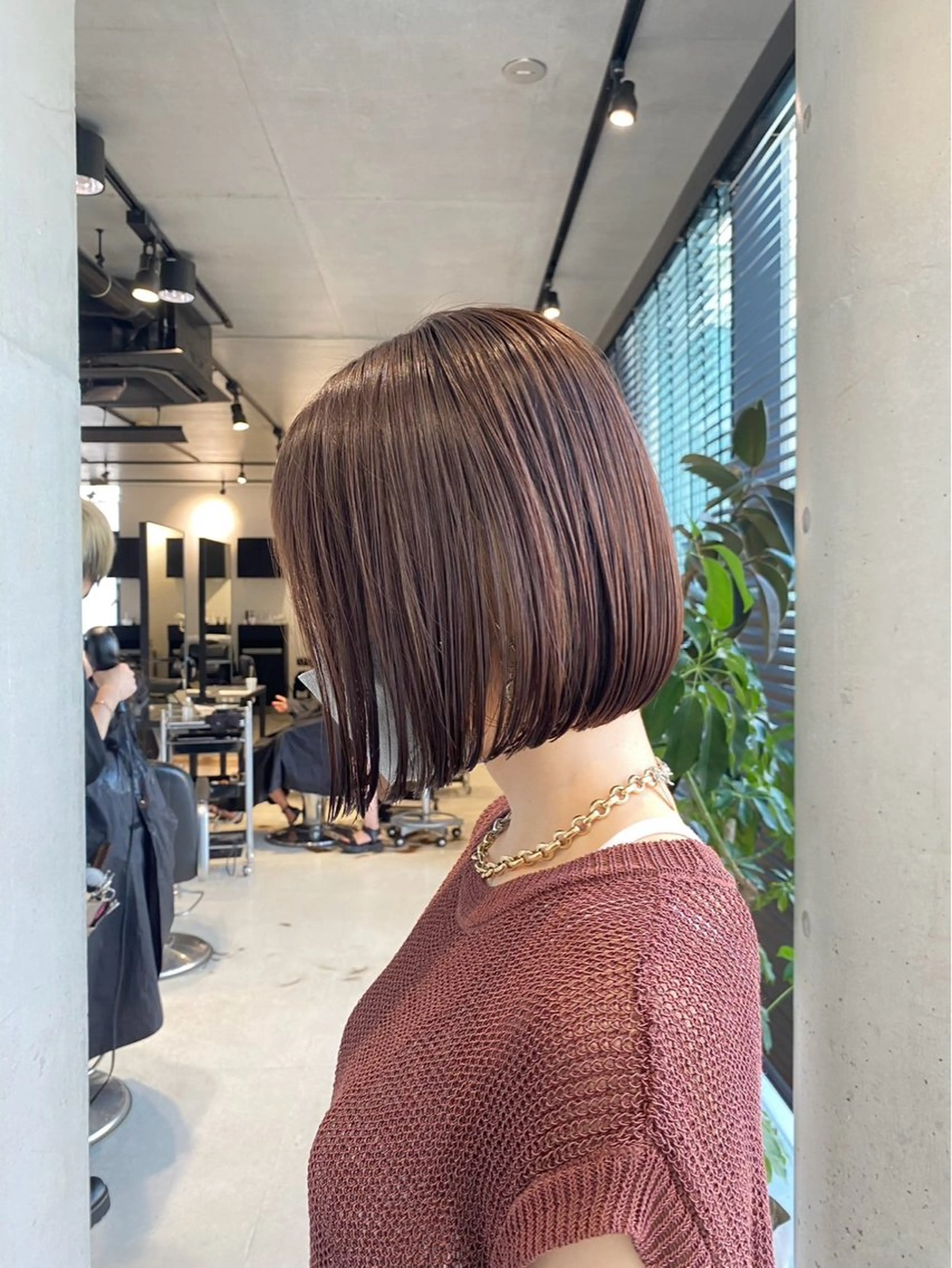 ミディアム カット ヘアカラー トリートメント ♥️ボブ/ブリーチ なしカラー/mahoのヘアスタイル